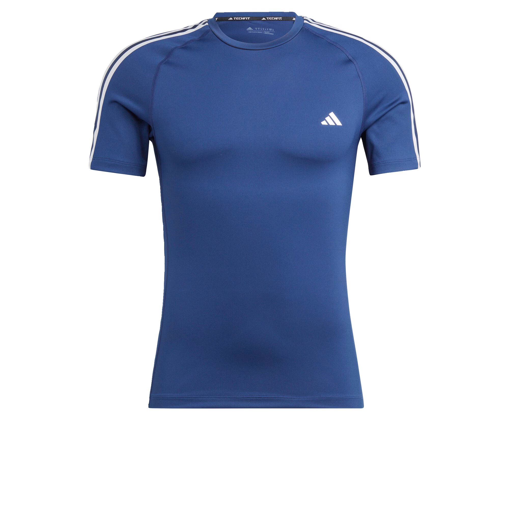 ADIDAS PERFORMANCE Λειτουργικό μπλουζάκι 'Techfit 3-Stripes ' μπλε / λευκό - Pepit.gr