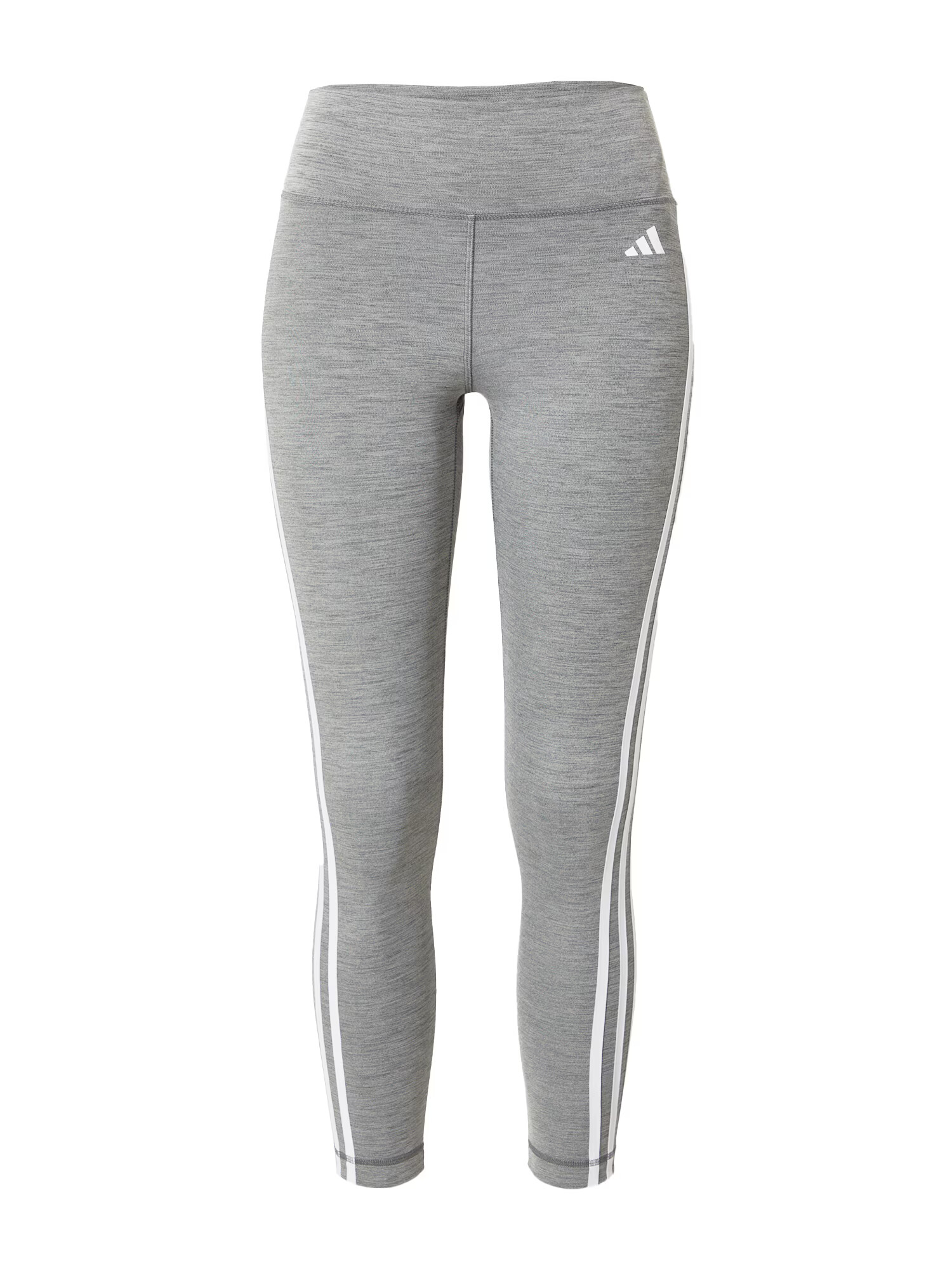 ADIDAS PERFORMANCE Παντελόνι φόρμας 'Train Essentials 3-Stripes High-Waisted' γκρι μελανζέ / λευκό - Pepit.gr