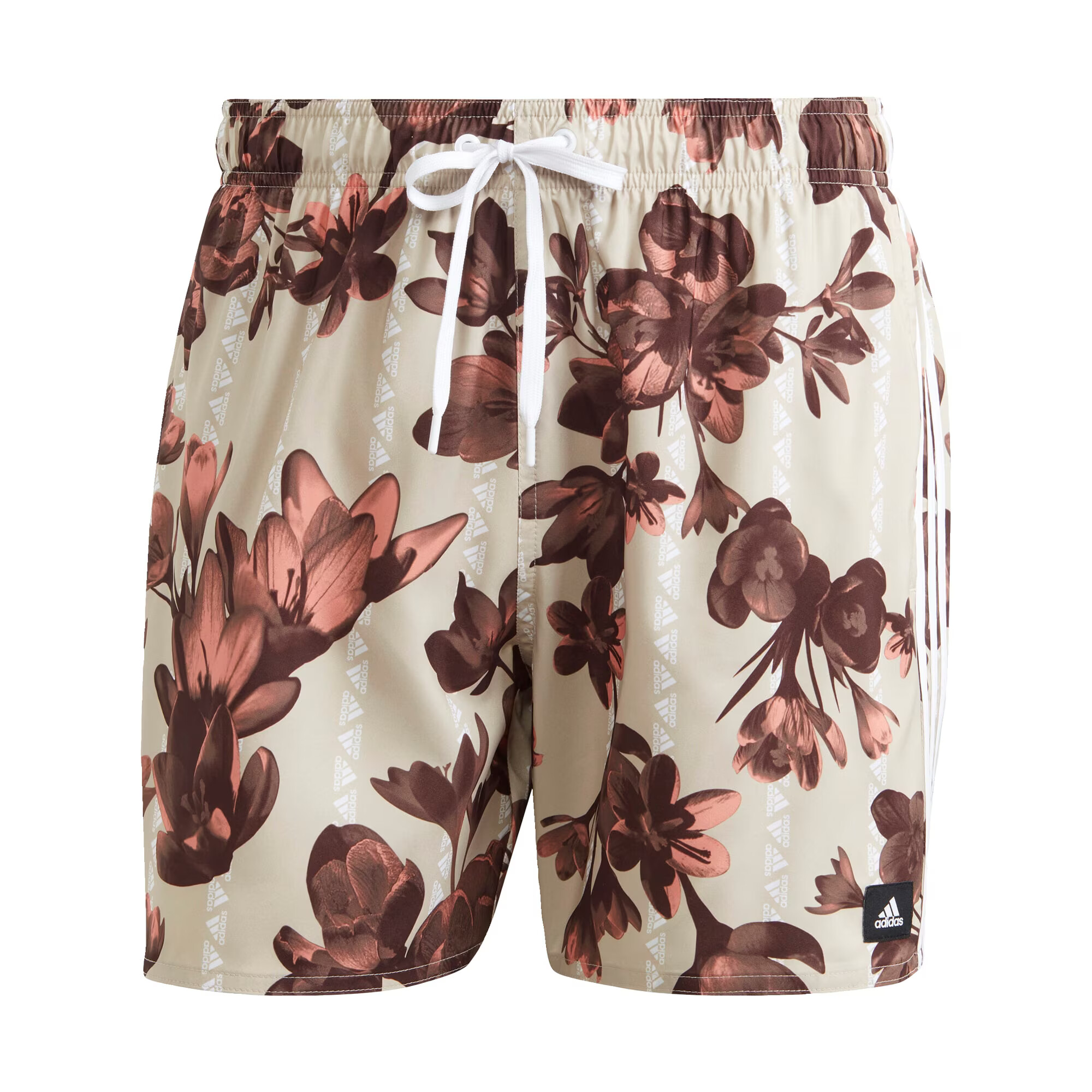 ADIDAS SPORTSWEAR Σορτς σέρφινγκ 'Floral Clx Short-' εκρού / σοκολατί / ροδακινί - Pepit.gr