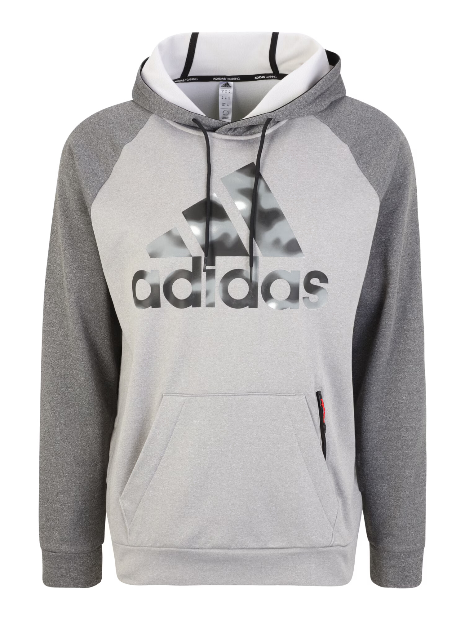 ADIDAS SPORTSWEAR Αθλητική μπλούζα φούτερ 'Aeroready Game And Go Camo Logo' γκρι / ανοικτό γκρι / σκούρο γκρι / μαύρο - Pepit.gr