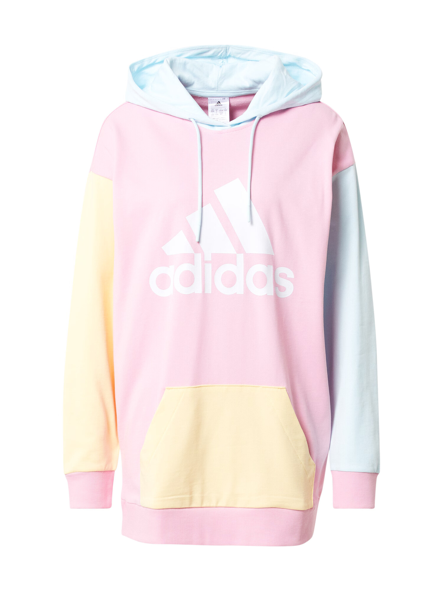 ADIDAS SPORTSWEAR Αθλητική μπλούζα φούτερ 'Essentials Colorblock Logo ' άμμος / γαλάζιο / ανοικτό ροζ / λευκό - Pepit.gr