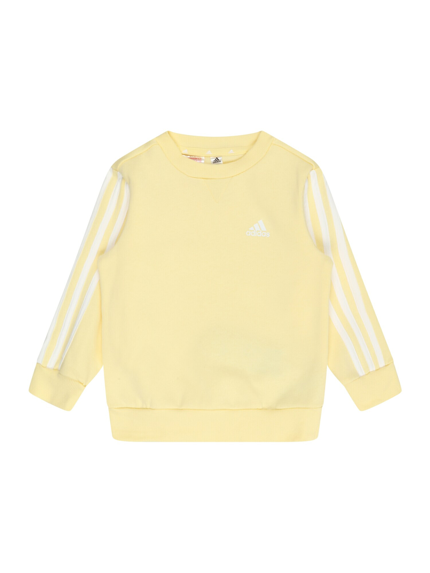 ADIDAS SPORTSWEAR Αθλητική μπλούζα φούτερ ανοικτό κίτρινο / λευκό - Pepit.gr