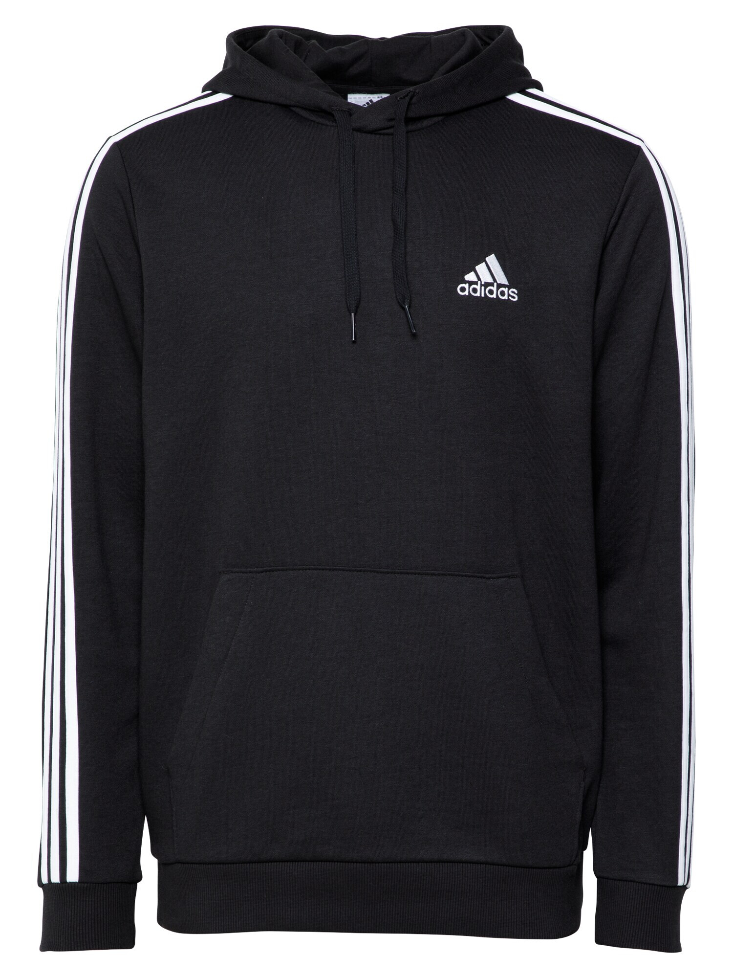 ADIDAS SPORTSWEAR Αθλητική μπλούζα φούτερ 'Essentials 3-Stripes' μαύρο / λευκό - Pepit.gr