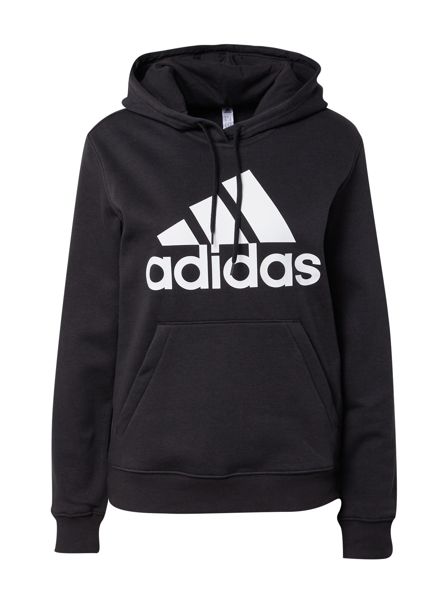 ADIDAS SPORTSWEAR Αθλητική μπλούζα φούτερ 'Essentials Big Logo Fleece' μαύρο / λευκό - Pepit.gr