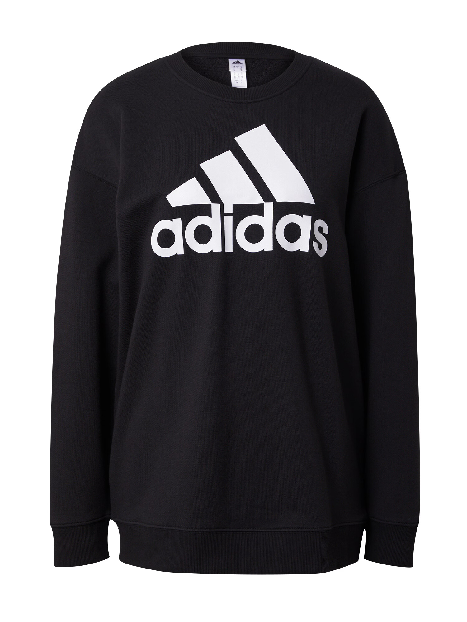 ADIDAS SPORTSWEAR Αθλητική μπλούζα φούτερ 'Essentials Big Logo French Terry' μαύρο / λευκό - Pepit.gr