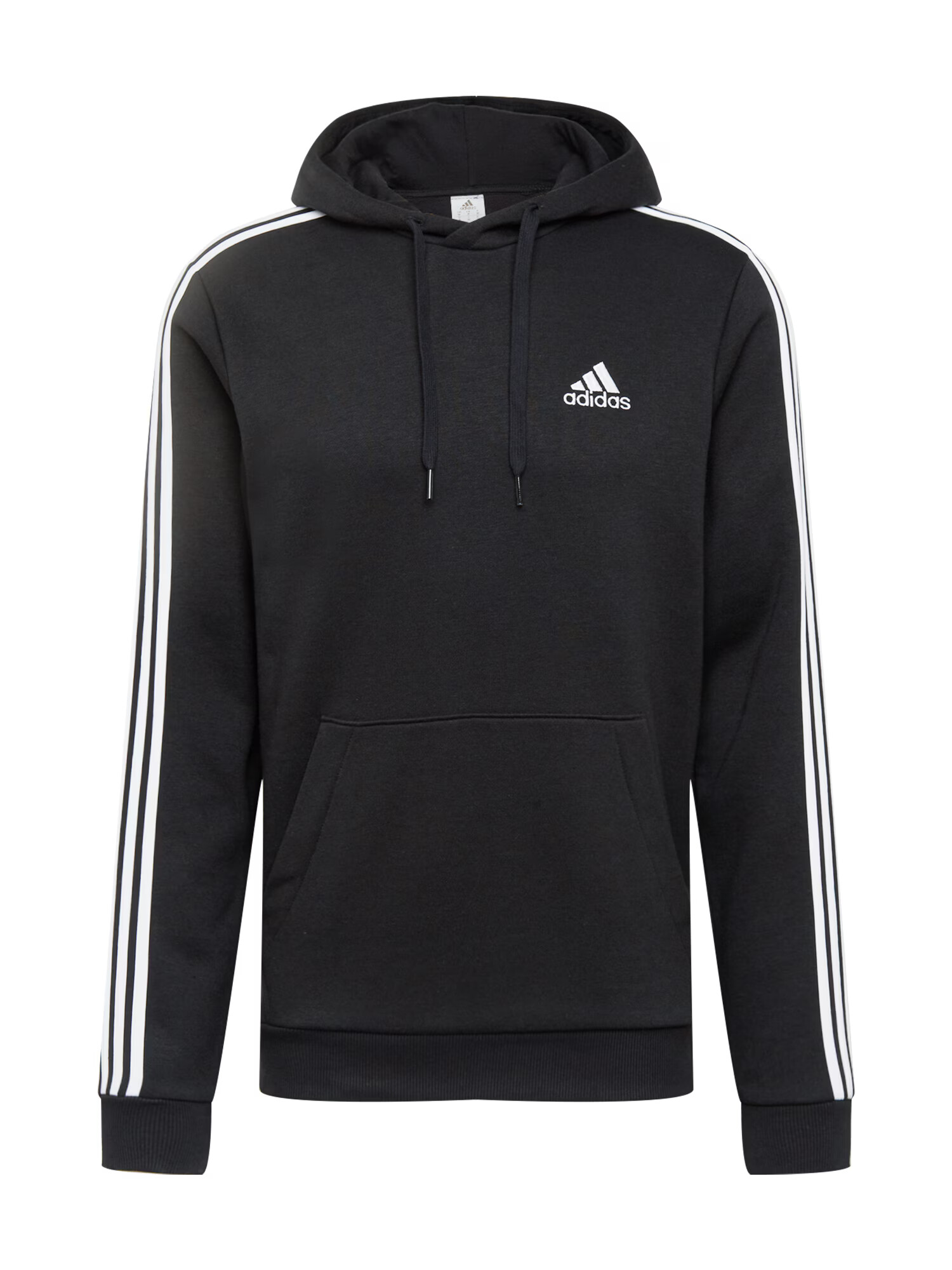 ADIDAS SPORTSWEAR Αθλητική μπλούζα φούτερ 'Essentials Fleece 3-Stripes' μαύρο / λευκό - Pepit.gr