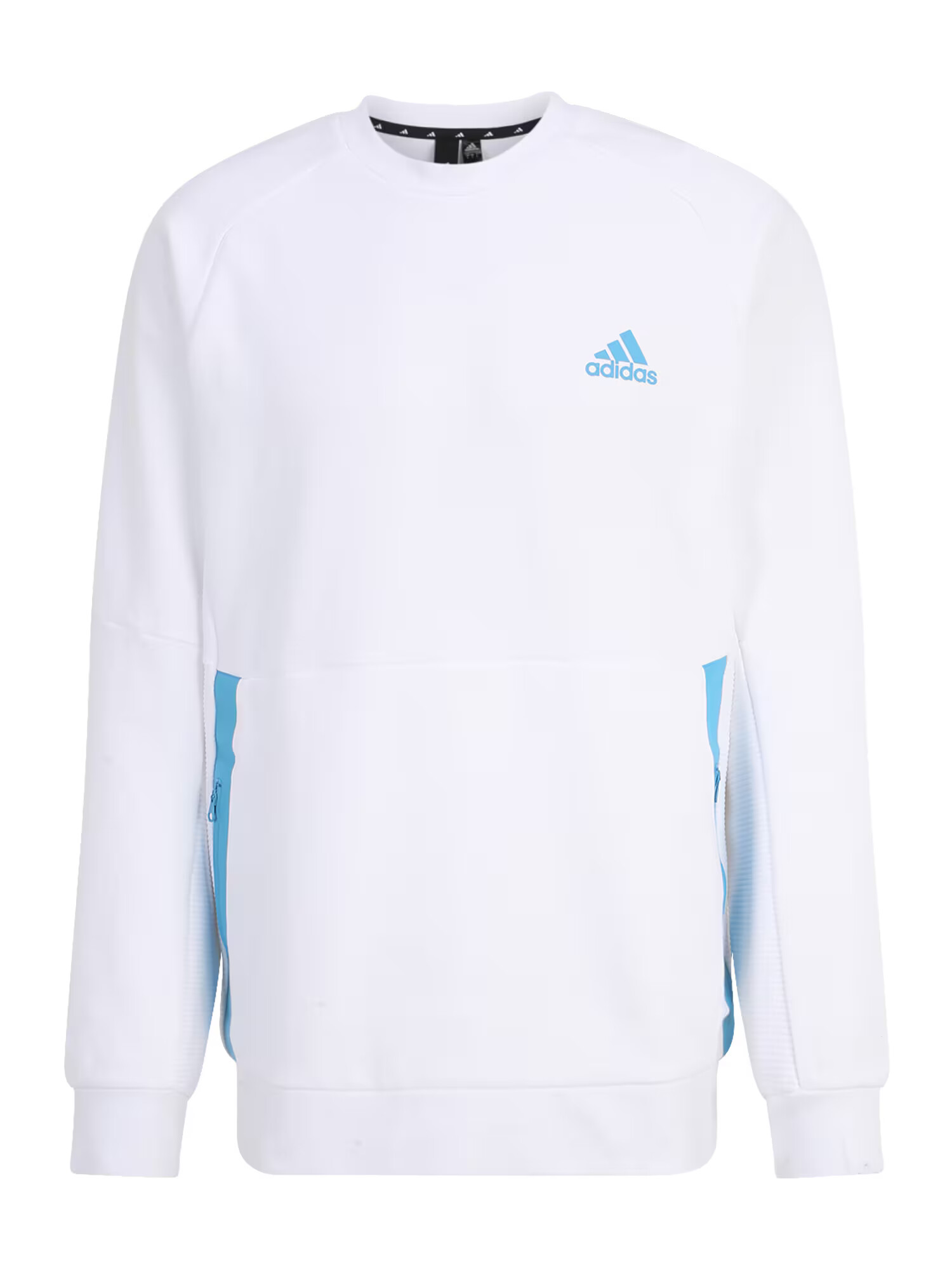 ADIDAS SPORTSWEAR Αθλητική μπλούζα φούτερ γαλάζιο / λευκό - Pepit.gr