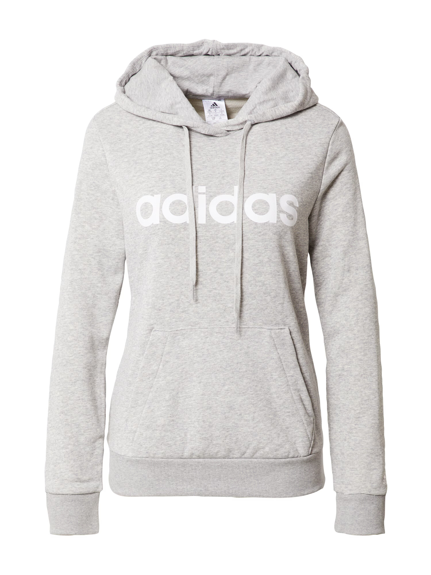 ADIDAS SPORTSWEAR Αθλητική μπλούζα φούτερ γκρι μελανζέ / λευκό - Pepit.gr