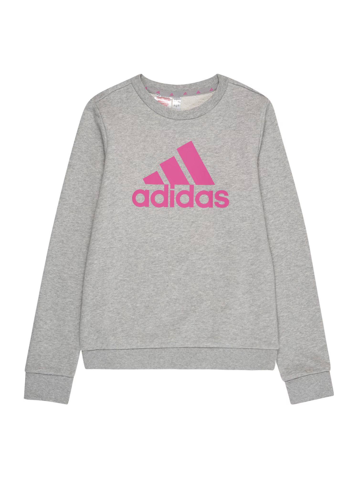 ADIDAS SPORTSWEAR Αθλητική μπλούζα φούτερ γκρι μελανζέ / ροζ - Pepit.gr