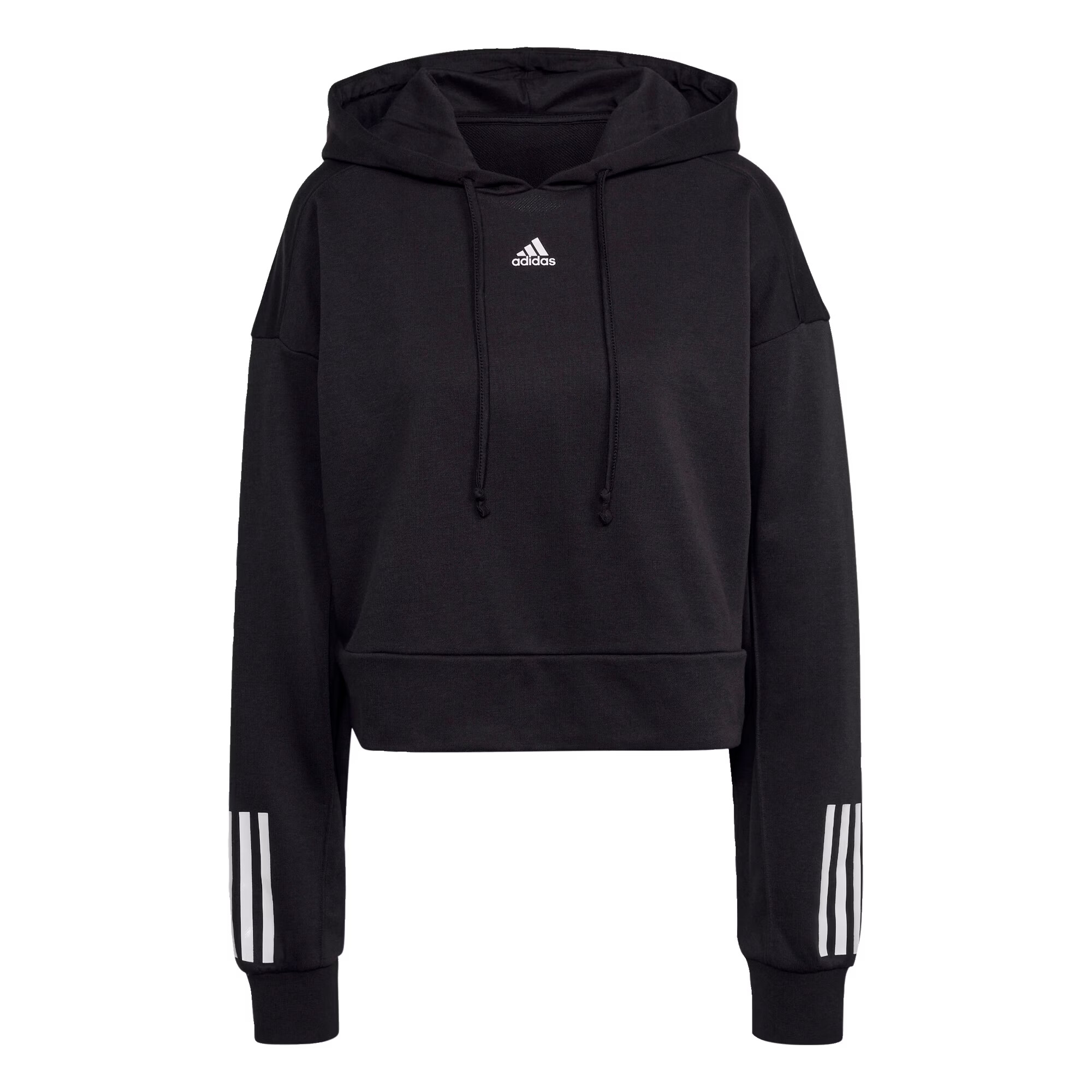 ADIDAS SPORTSWEAR Αθλητική μπλούζα φούτερ μαύρο / λευκό - Pepit.gr