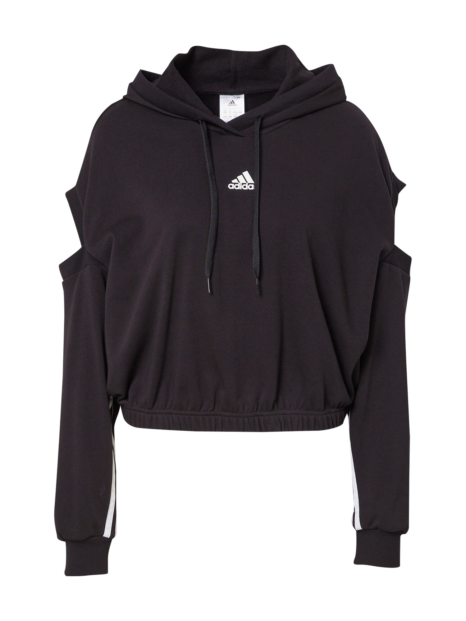 ADIDAS SPORTSWEAR Αθλητική μπλούζα φούτερ μαύρο / λευκό - Pepit.gr