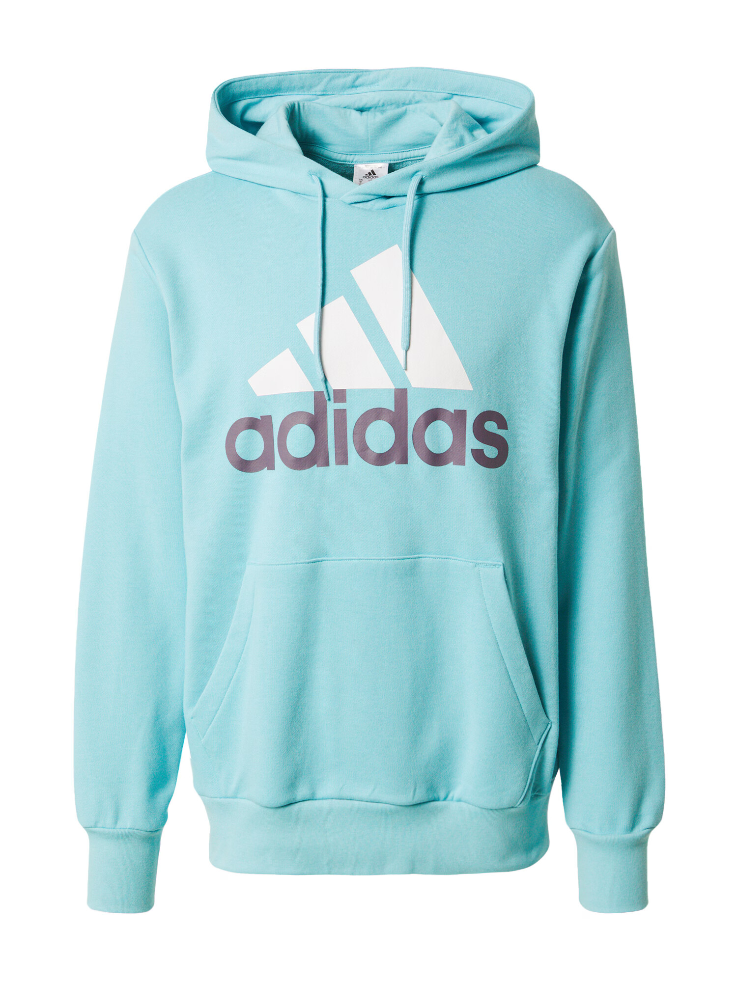 ADIDAS SPORTSWEAR Αθλητική μπλούζα φούτερ 'Essentials French Terry Big Logo' μπλε μαρέν / άκουα / λευκό - Pepit.gr