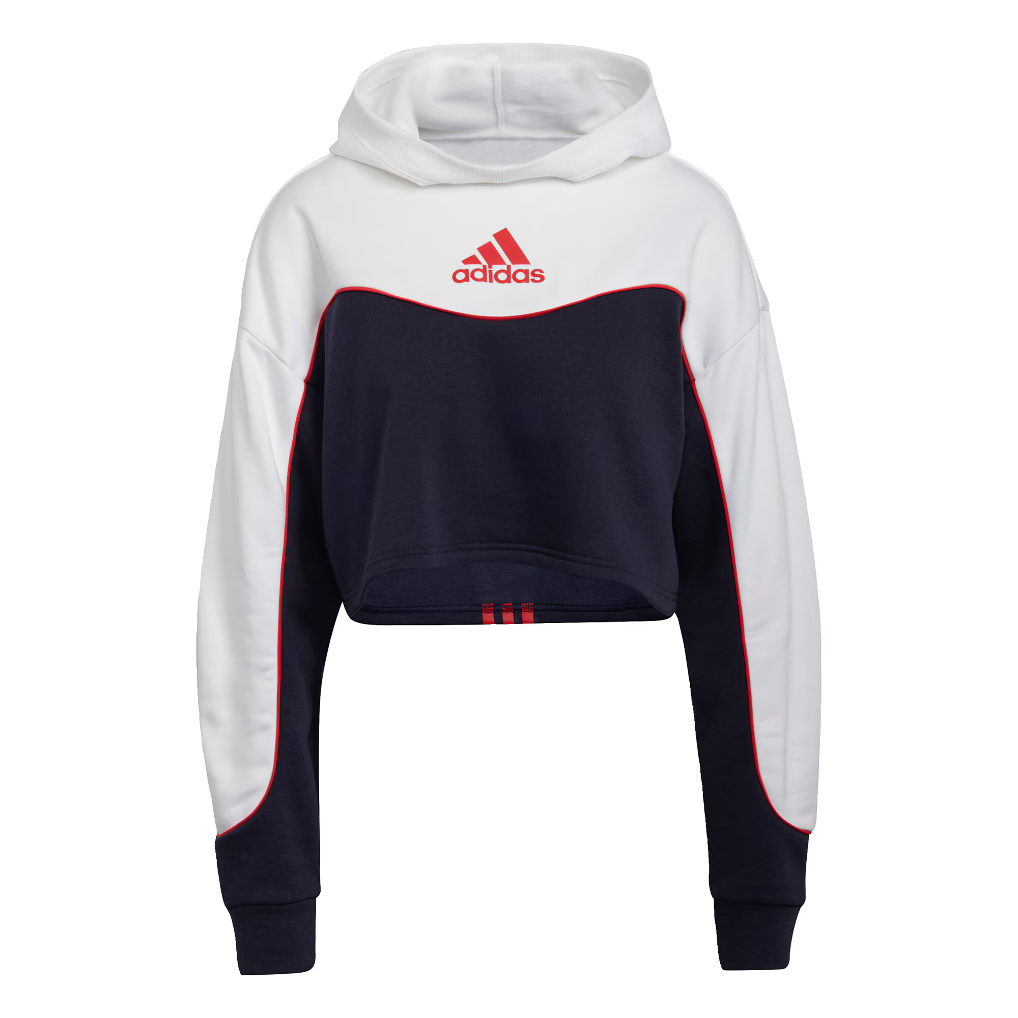 ADIDAS SPORTSWEAR Αθλητική μπλούζα φούτερ μπλε νύχτας / κόκκινο / λευκό - Pepit.gr