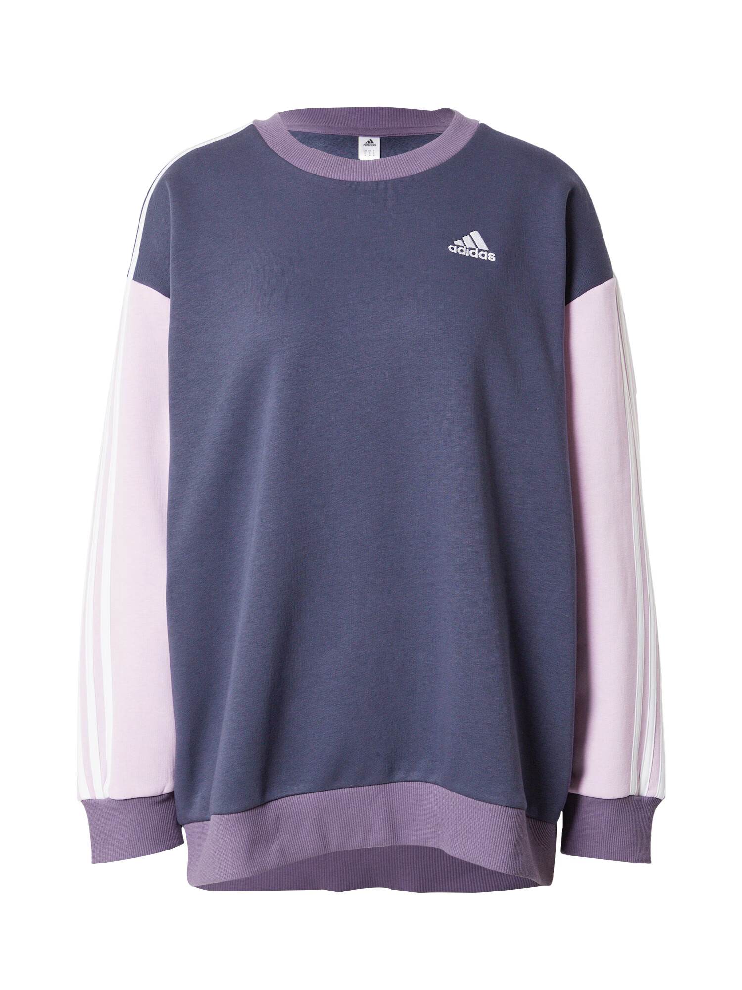 ADIDAS SPORTSWEAR Αθλητική μπλούζα φούτερ 'Essentials 3-Stripes Fleece' ναυτικό μπλε / λιλά παστέλ / σκούρο λιλά - Pepit.gr