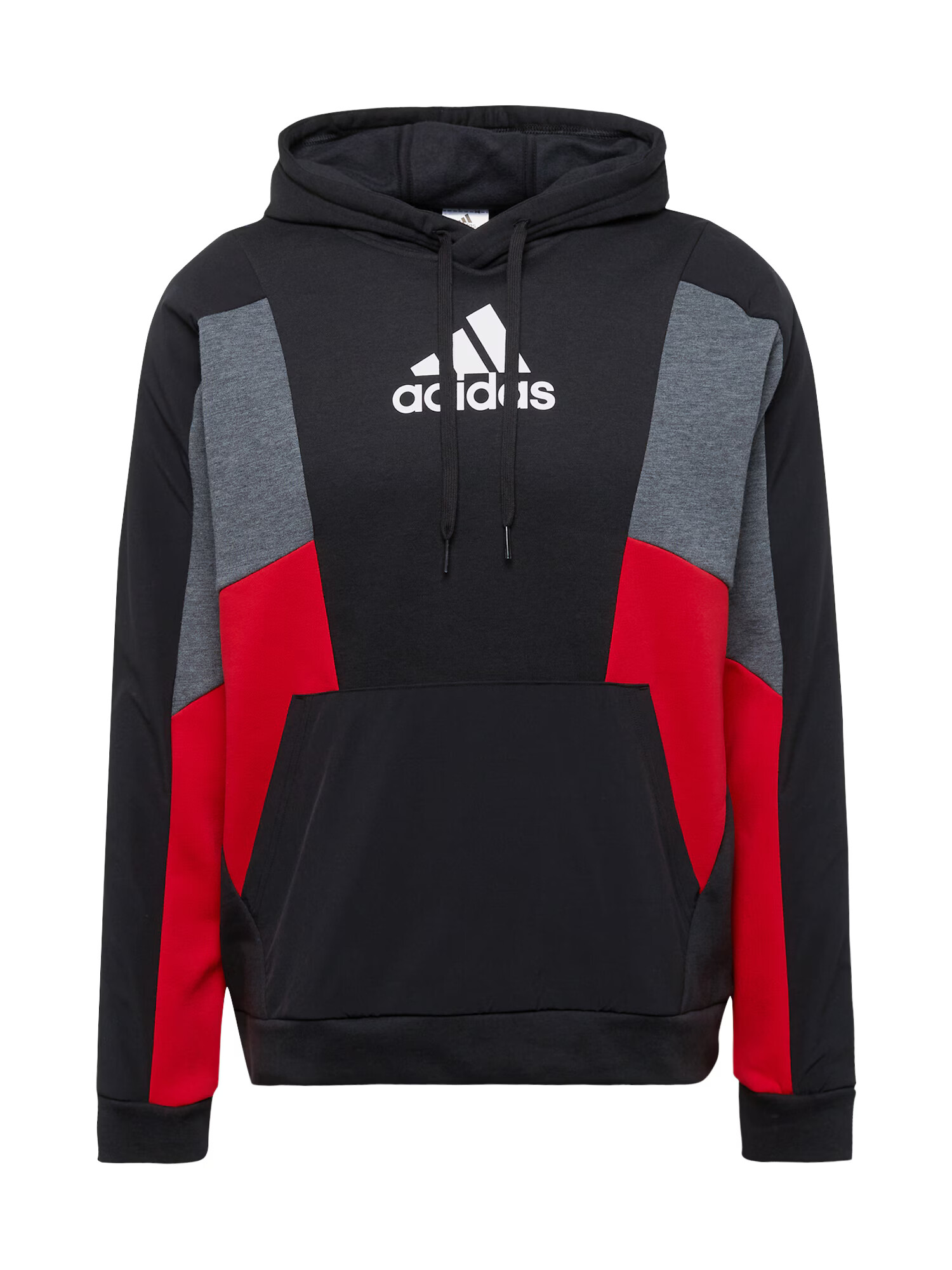 ADIDAS SPORTSWEAR Αθλητική μπλούζα φούτερ σκούρο γκρι / κόκκινο / μαύρο / λευκό - Pepit.gr