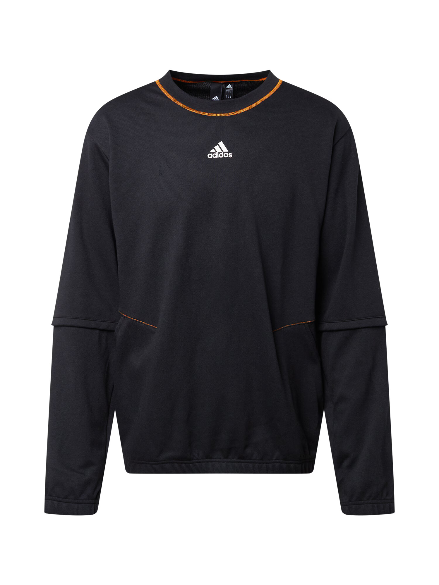 ADIDAS SPORTSWEAR Αθλητική μπλούζα φούτερ 'TRVL' πορτοκαλί / μαύρο / λευκό - Pepit.gr