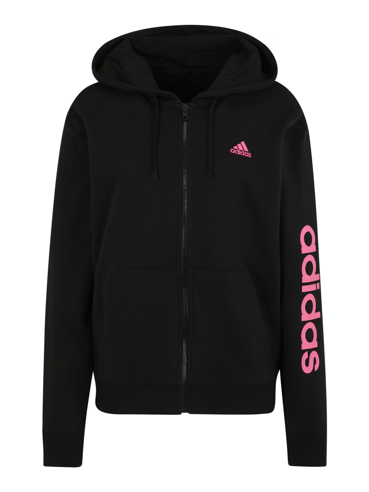 ADIDAS SPORTSWEAR Αθλητική ζακέτα φούτερ 'Essentials' ανοικτό ροζ / μαύρο - Pepit.gr