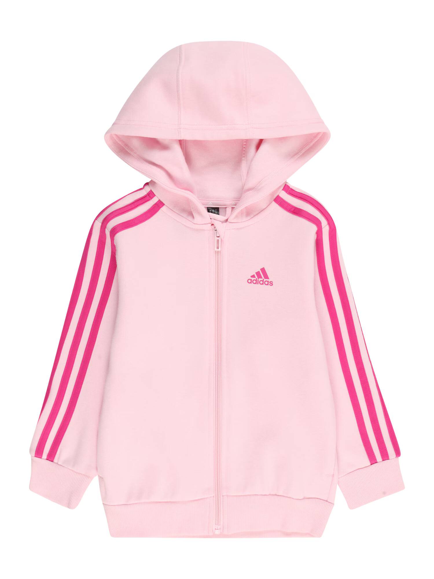 ADIDAS SPORTSWEAR Αθλητική ζακέτα φούτερ 'Essentials 3-Stripes Zip ' φούξια / ρόδινο - Pepit.gr