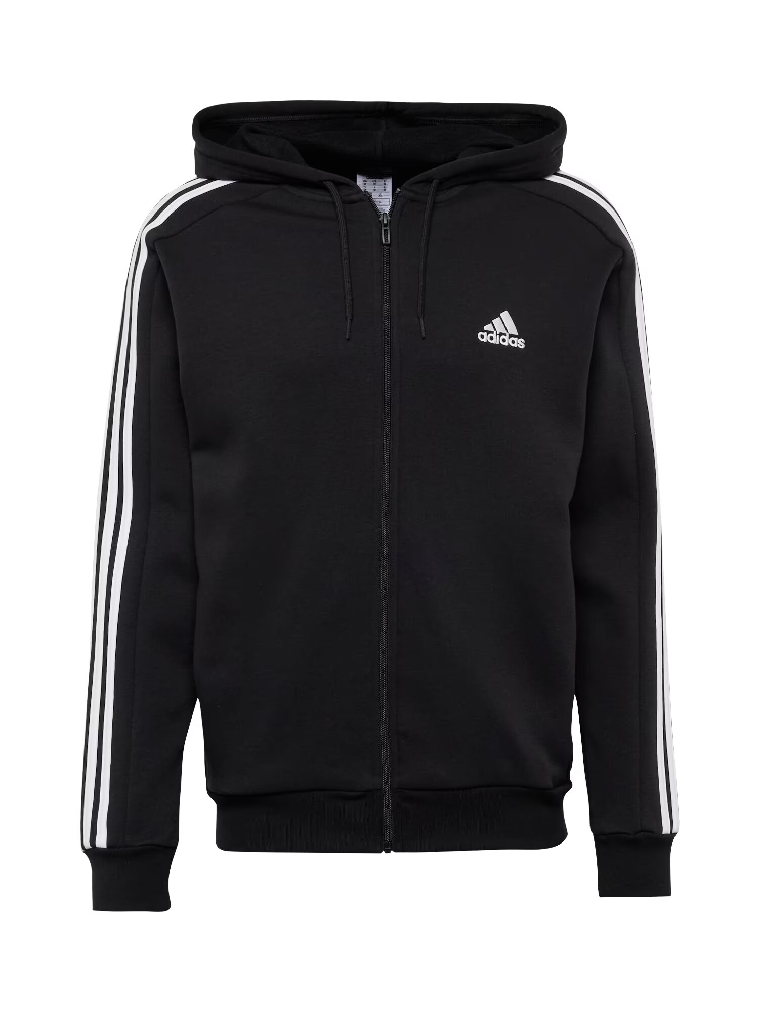 ADIDAS SPORTSWEAR Αθλητική ζακέτα φούτερ 'Essentials' μαύρο / λευκό - Pepit.gr