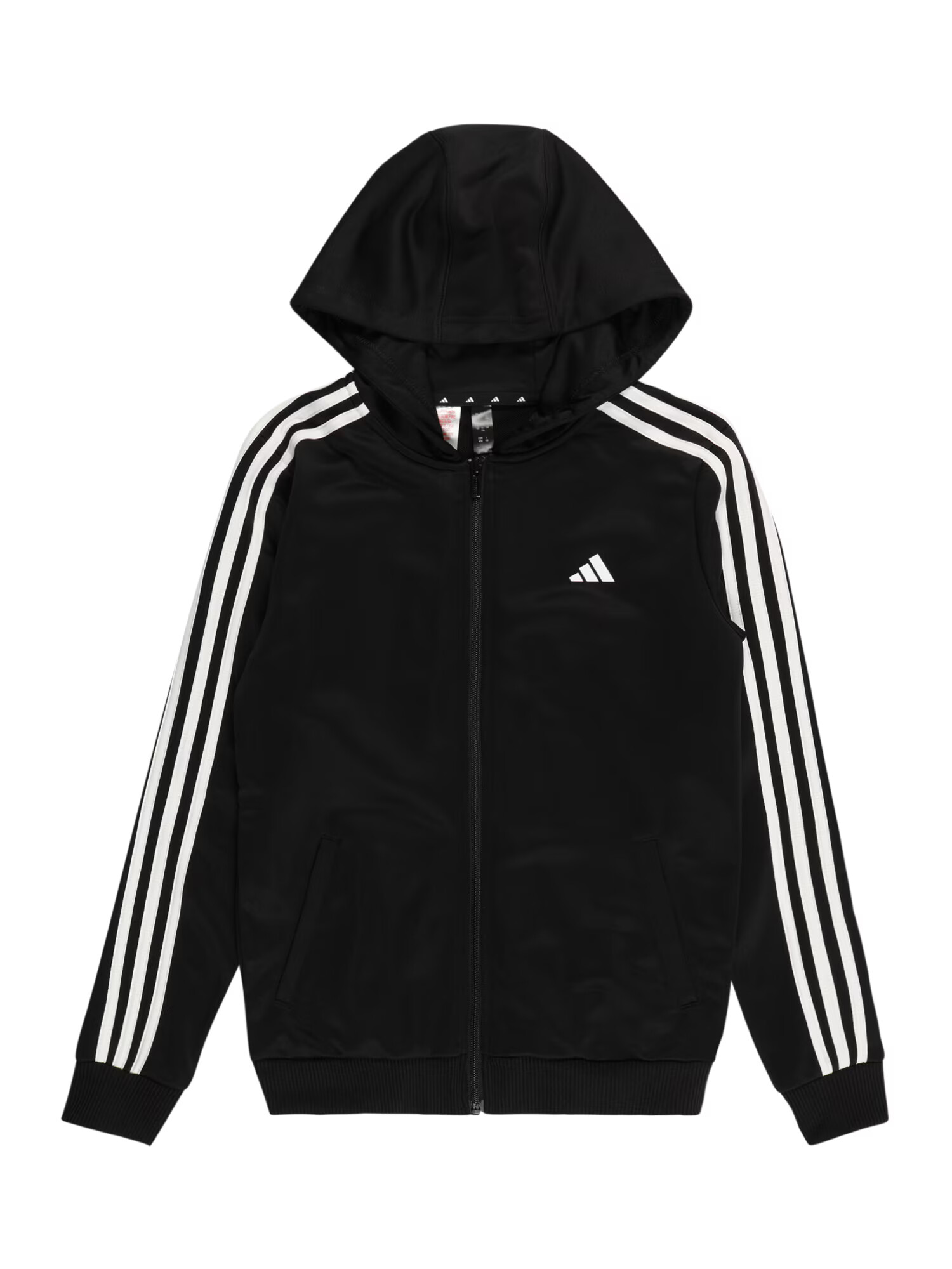 ADIDAS SPORTSWEAR Αθλητική ζακέτα φούτερ 'Essentials' μαύρο / λευκό - Pepit.gr