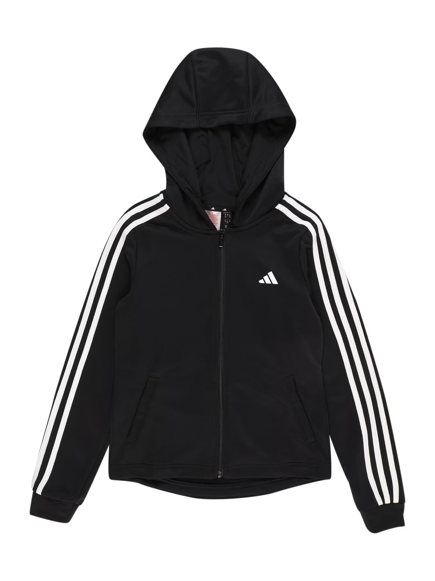 ADIDAS SPORTSWEAR Αθλητική ζακέτα φούτερ 'Essentials' μαύρο / λευκό - Pepit.gr