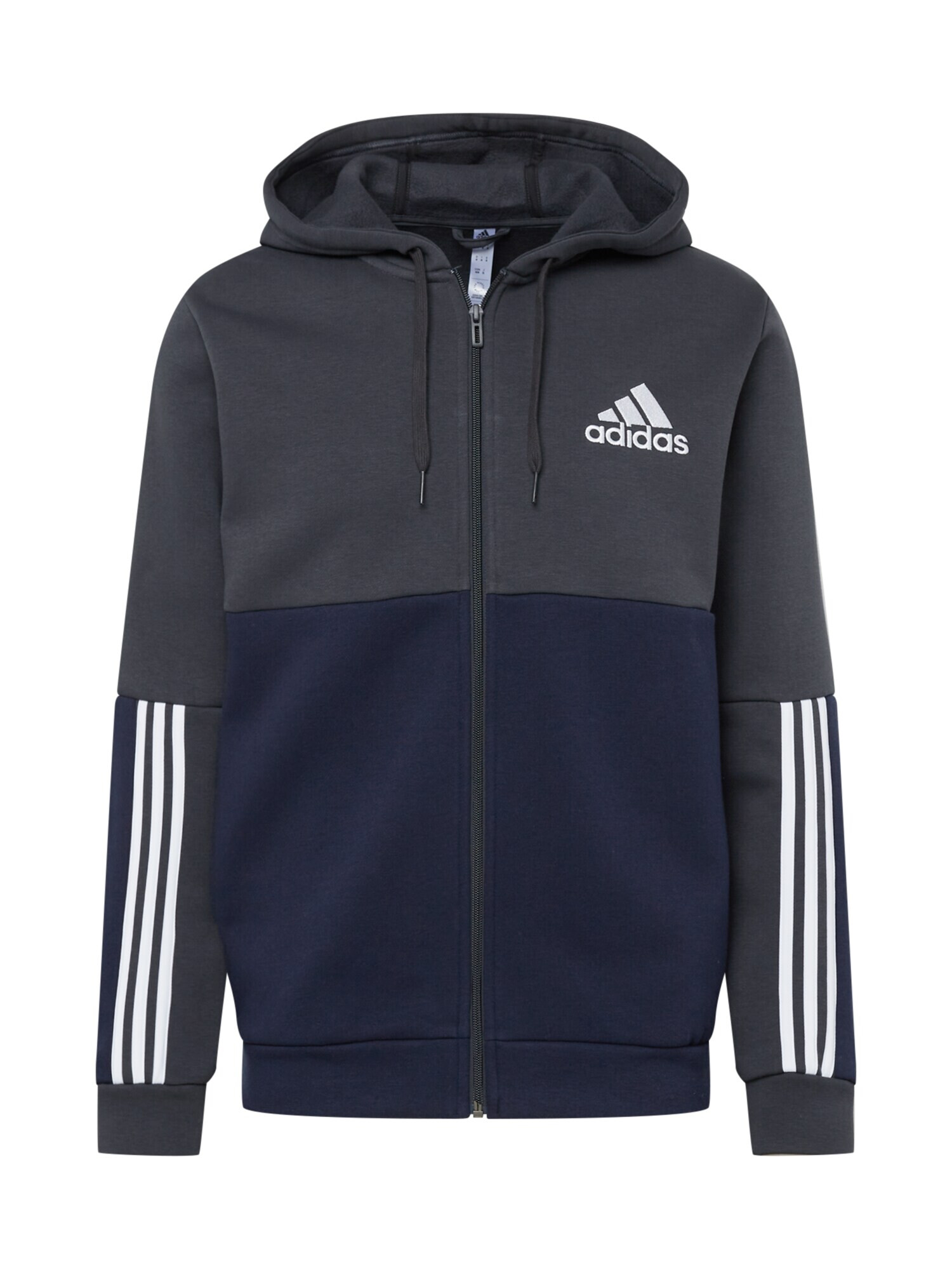 ADIDAS SPORTSWEAR Αθλητική ζακέτα φούτερ γκρι / ανθρακί / λευκό - Pepit.gr