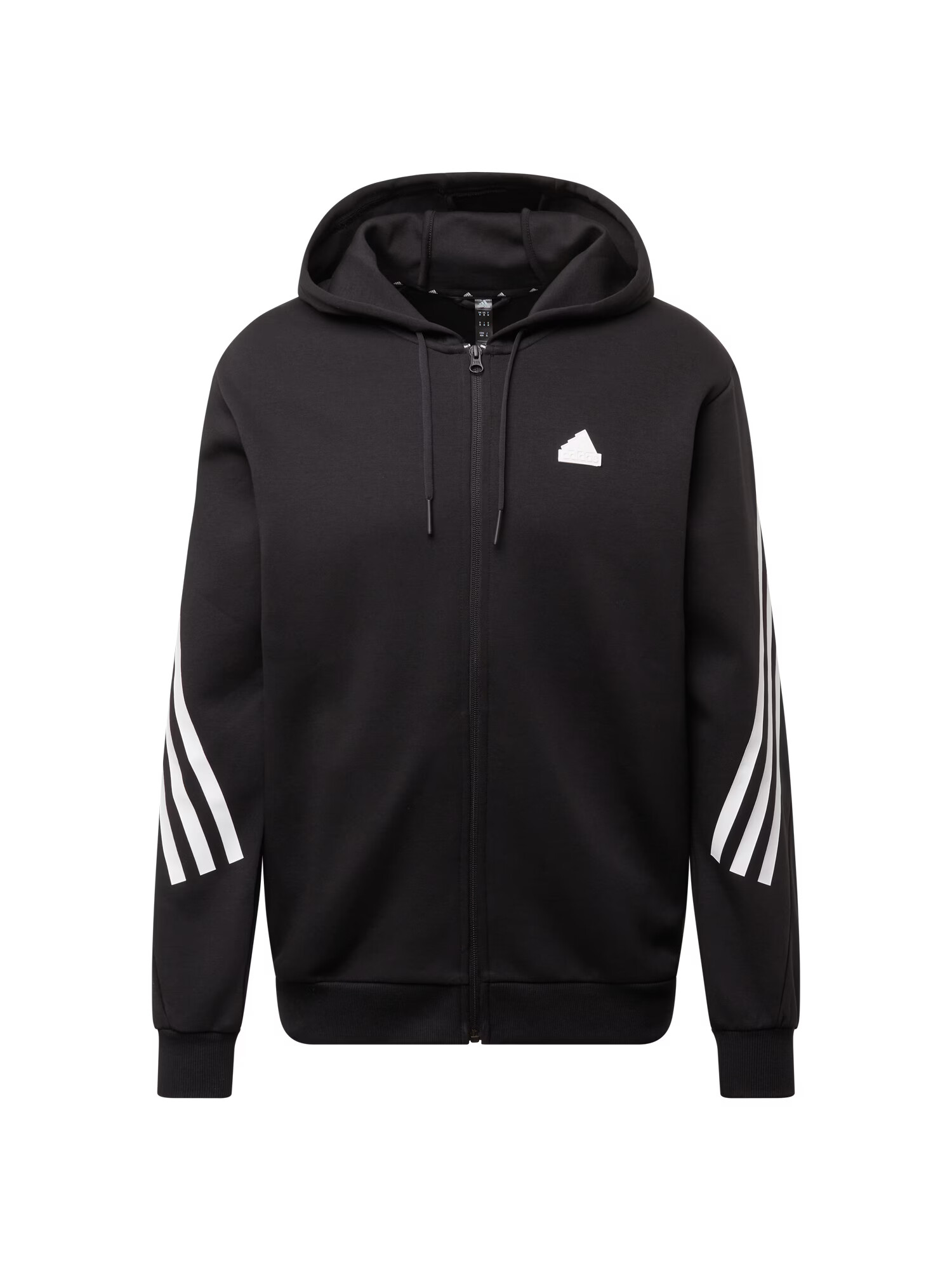 ADIDAS SPORTSWEAR Αθλητική ζακέτα φούτερ μαύρο / λευκό - Pepit.gr