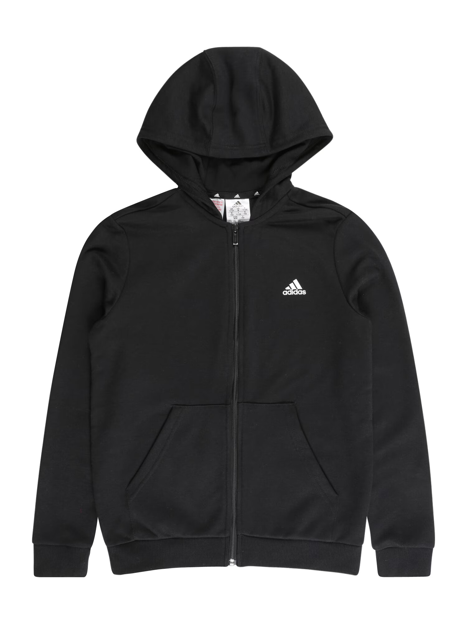 ADIDAS SPORTSWEAR Αθλητική ζακέτα φούτερ μαύρο / λευκό - Pepit.gr