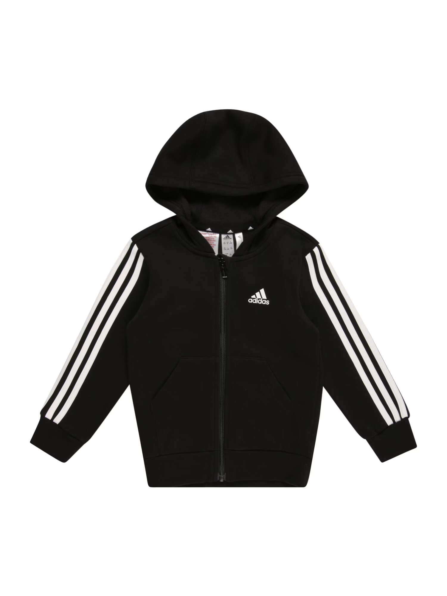 ADIDAS SPORTSWEAR Αθλητική ζακέτα φούτερ μαύρο / λευκό - Pepit.gr