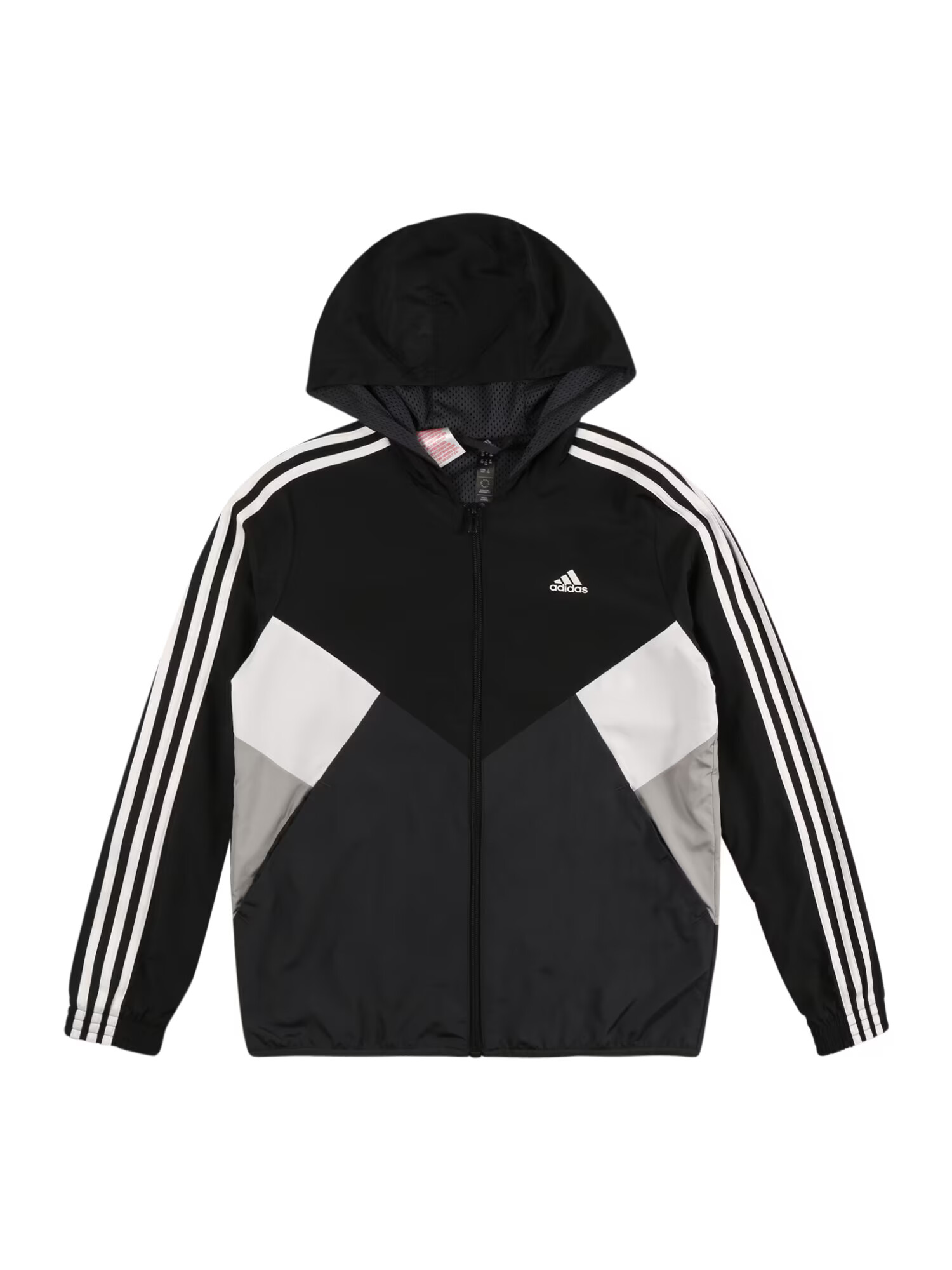 ADIDAS SPORTSWEAR Αθλητική ζακέτα φούτερ μπεζ / μαύρο / λευκό - Pepit.gr