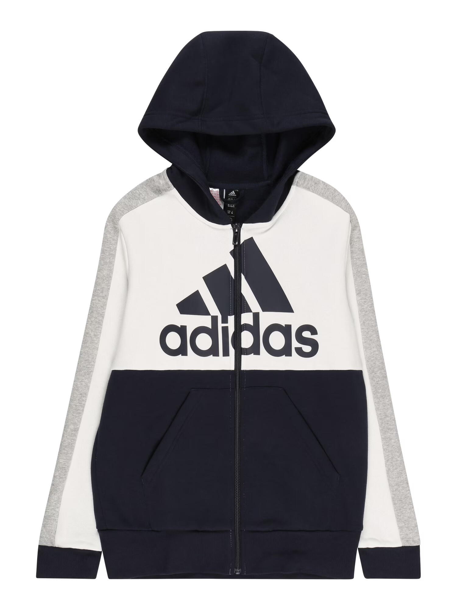 ADIDAS SPORTSWEAR Αθλητική ζακέτα φούτερ μπλε μαρέν / γκρι μελανζέ / offwhite - Pepit.gr