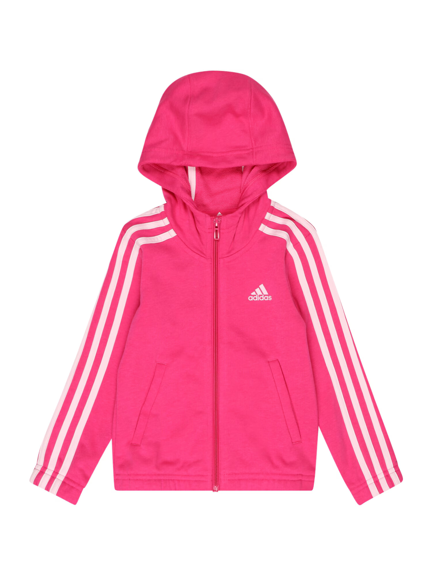 ADIDAS SPORTSWEAR Αθλητική ζακέτα φούτερ ροζ / λευκό - Pepit.gr