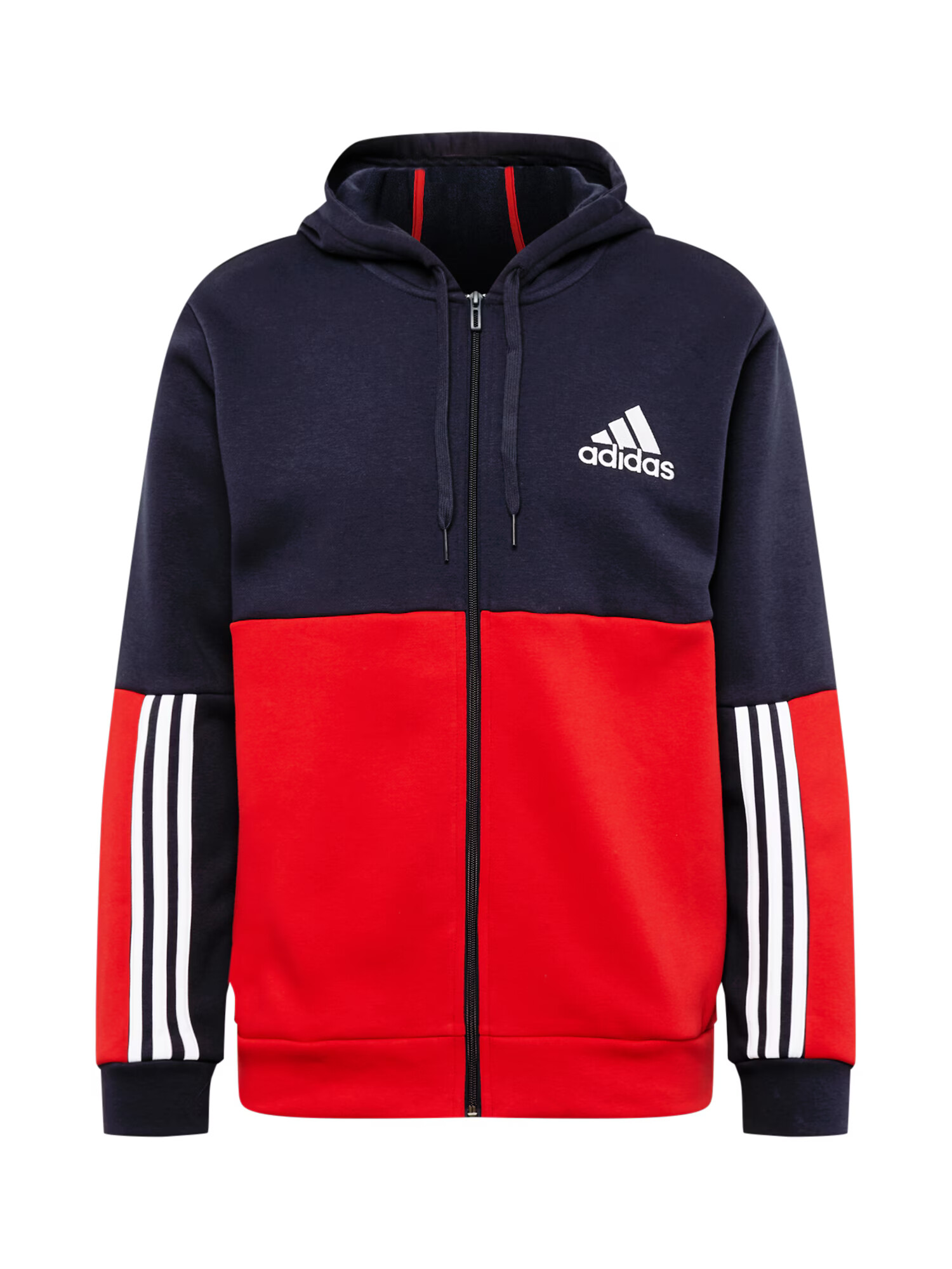 ADIDAS SPORTSWEAR Αθλητική ζακέτα φούτερ σκούρο μπλε / κόκκινο / λευκό - Pepit.gr