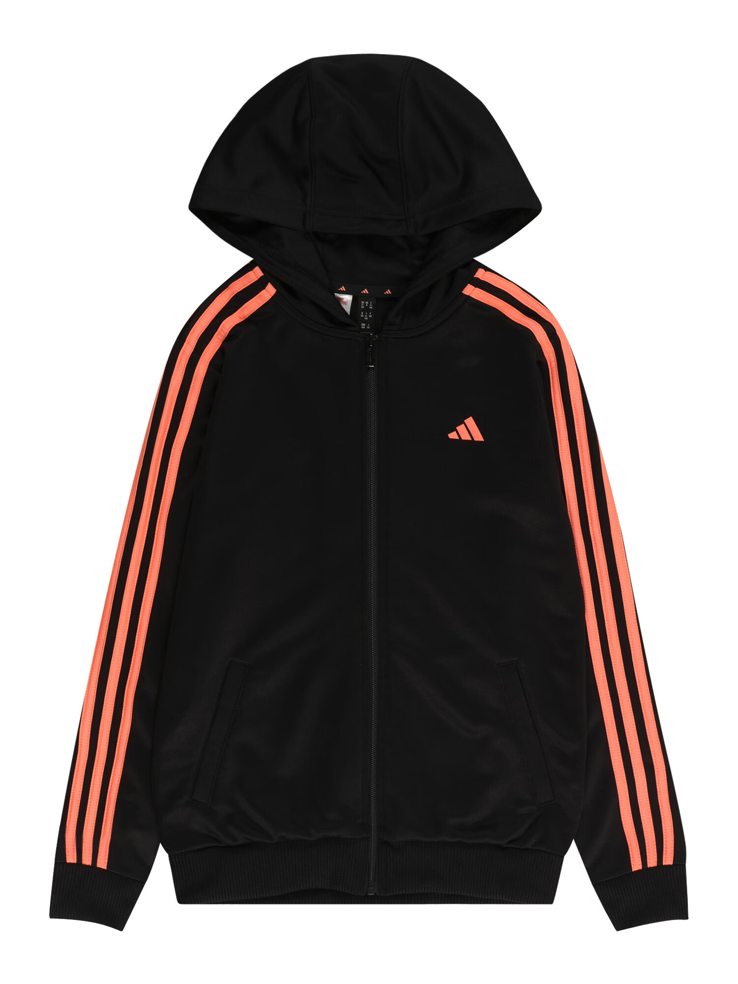 ADIDAS SPORTSWEAR Αθλητική ζακέτα φούτερ σομόν / μαύρο - Pepit.gr