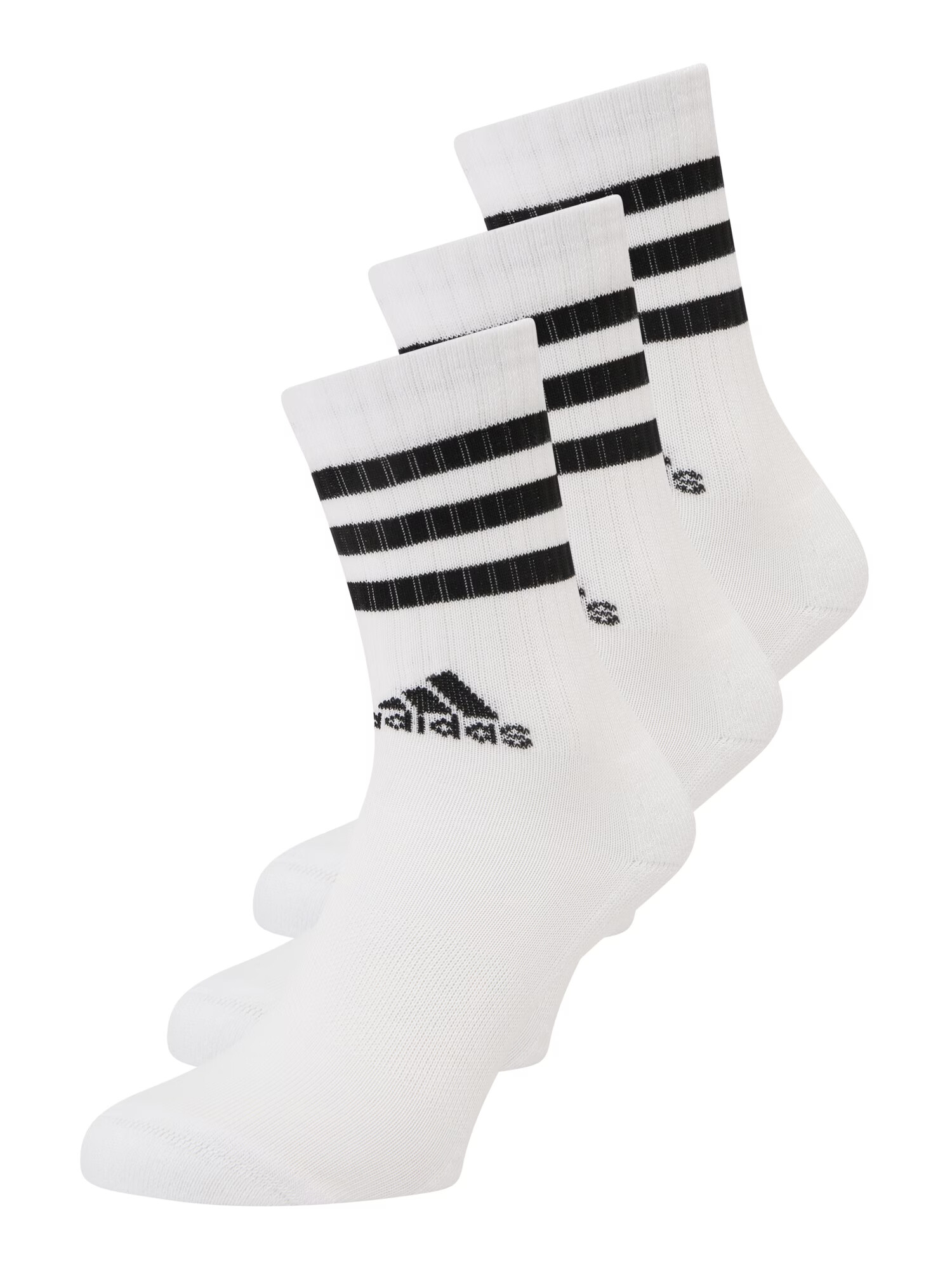 ADIDAS SPORTSWEAR Αθλητικές κάλτσες '3-Stripes Cushioned Crew ' μαύρο / λευκό - Pepit.gr