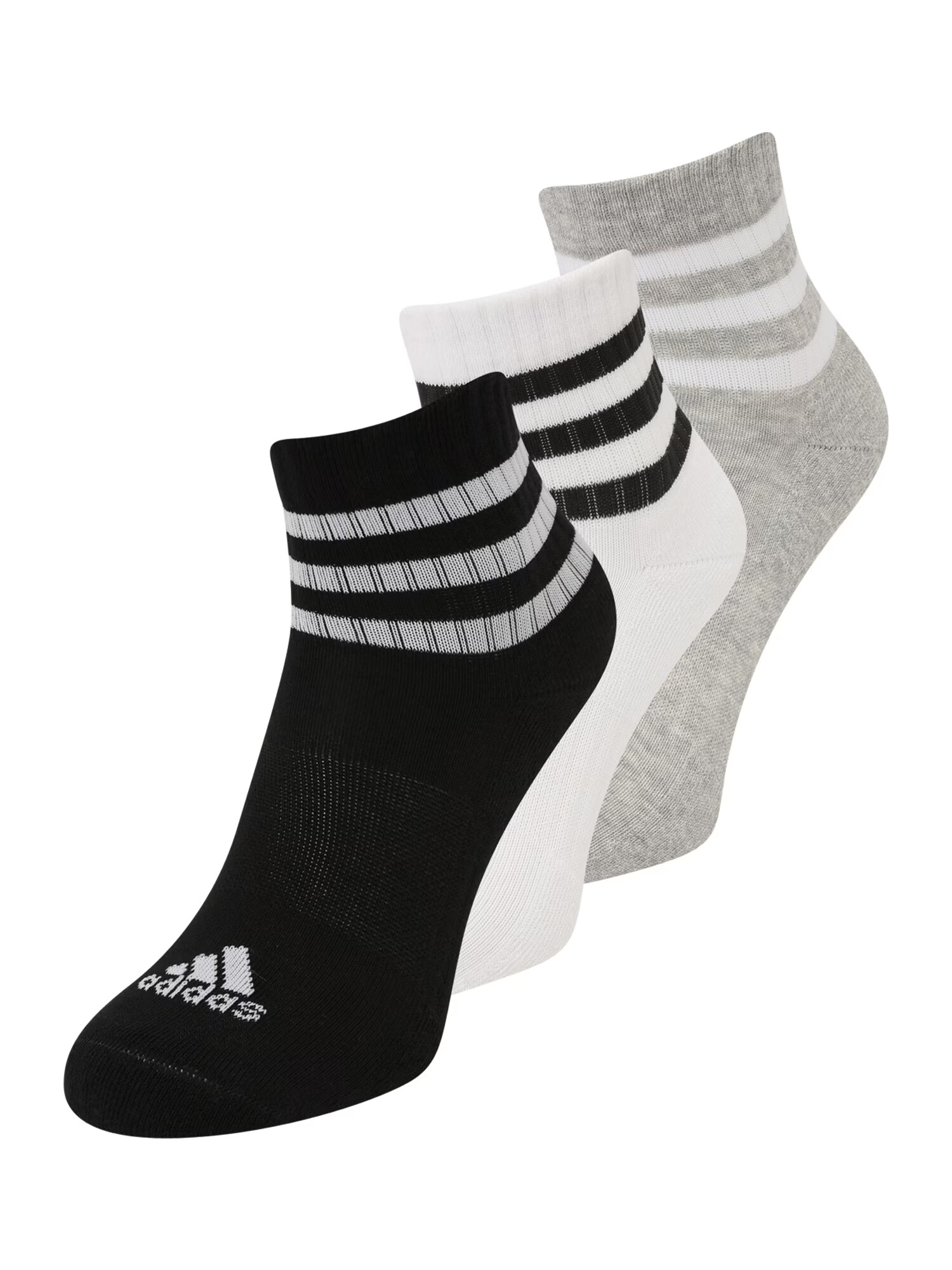 ADIDAS SPORTSWEAR Αθλητικές κάλτσες '3-Stripes Cushioned ' γκρι / μαύρο / λευκό - Pepit.gr