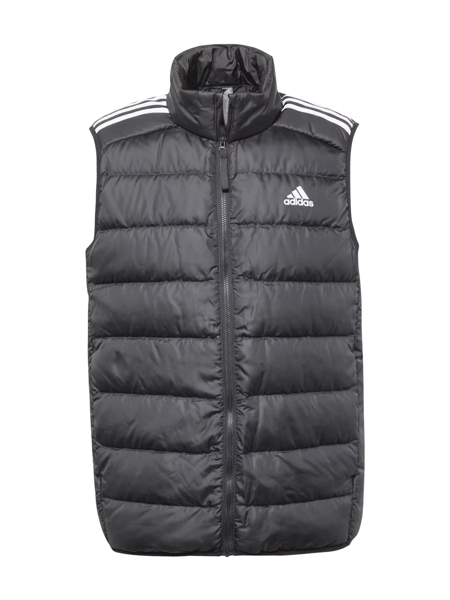 ADIDAS SPORTSWEAR Αθλητικό γιλέκο 'Essentials 3-Stripes Light Down' μαύρο / λευκό - Pepit.gr