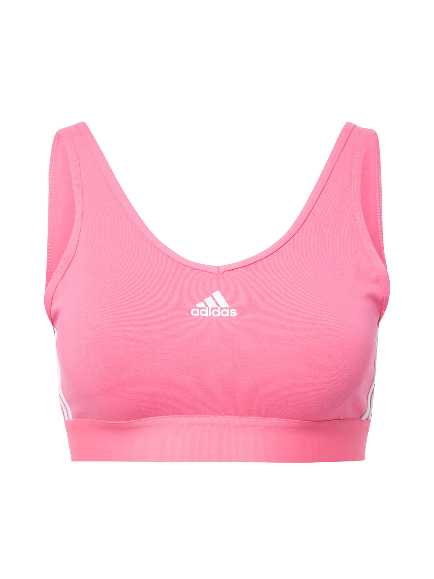 ADIDAS SPORTSWEAR Αθλητικό σουτιέν 'Essentials 3-Stripes With Removable Pads' ανοικτό ροζ / λευκό - Pepit.gr