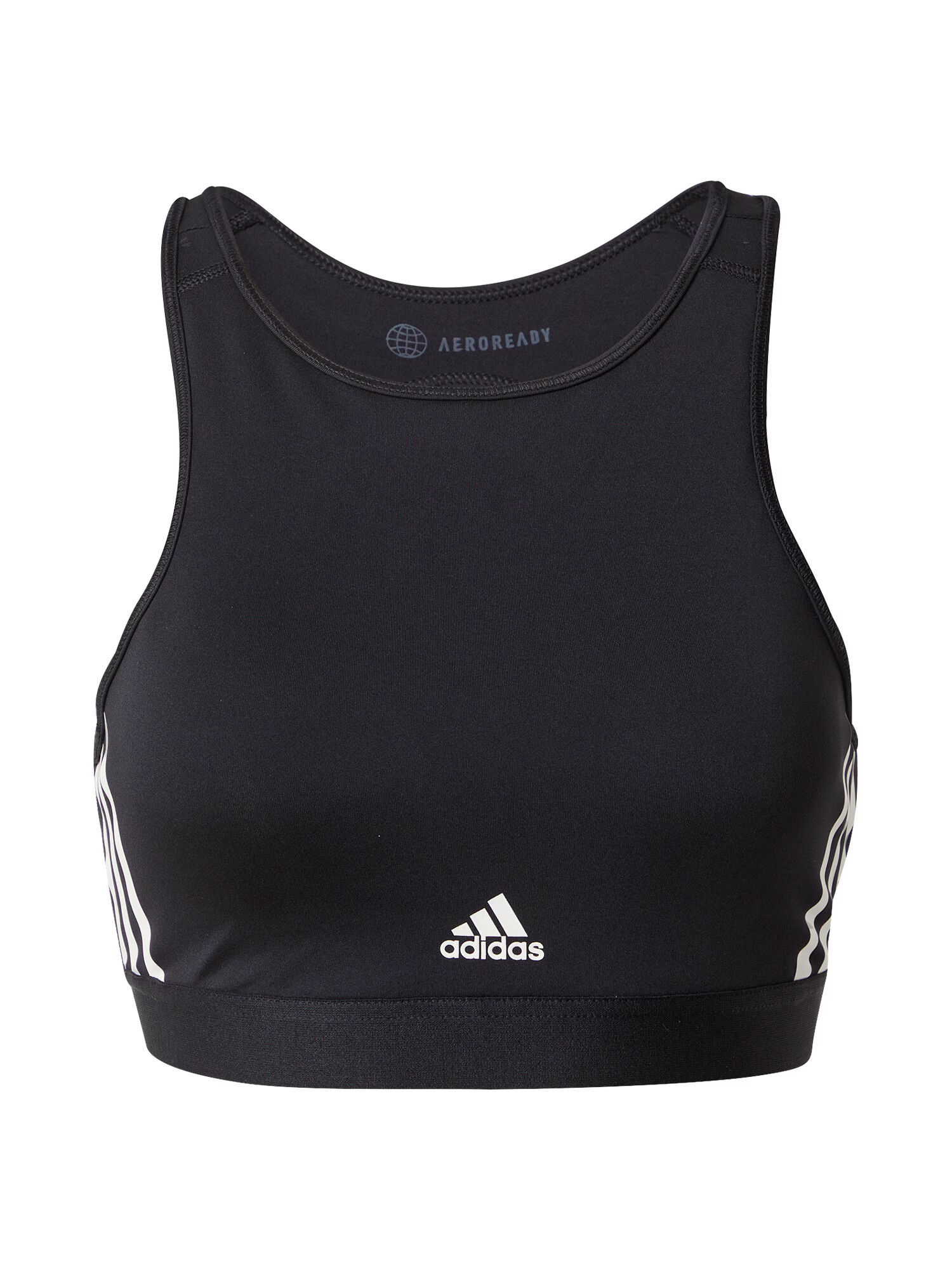 ADIDAS SPORTSWEAR Αθλητικό σουτιέν μαύρο / λευκό - Pepit.gr