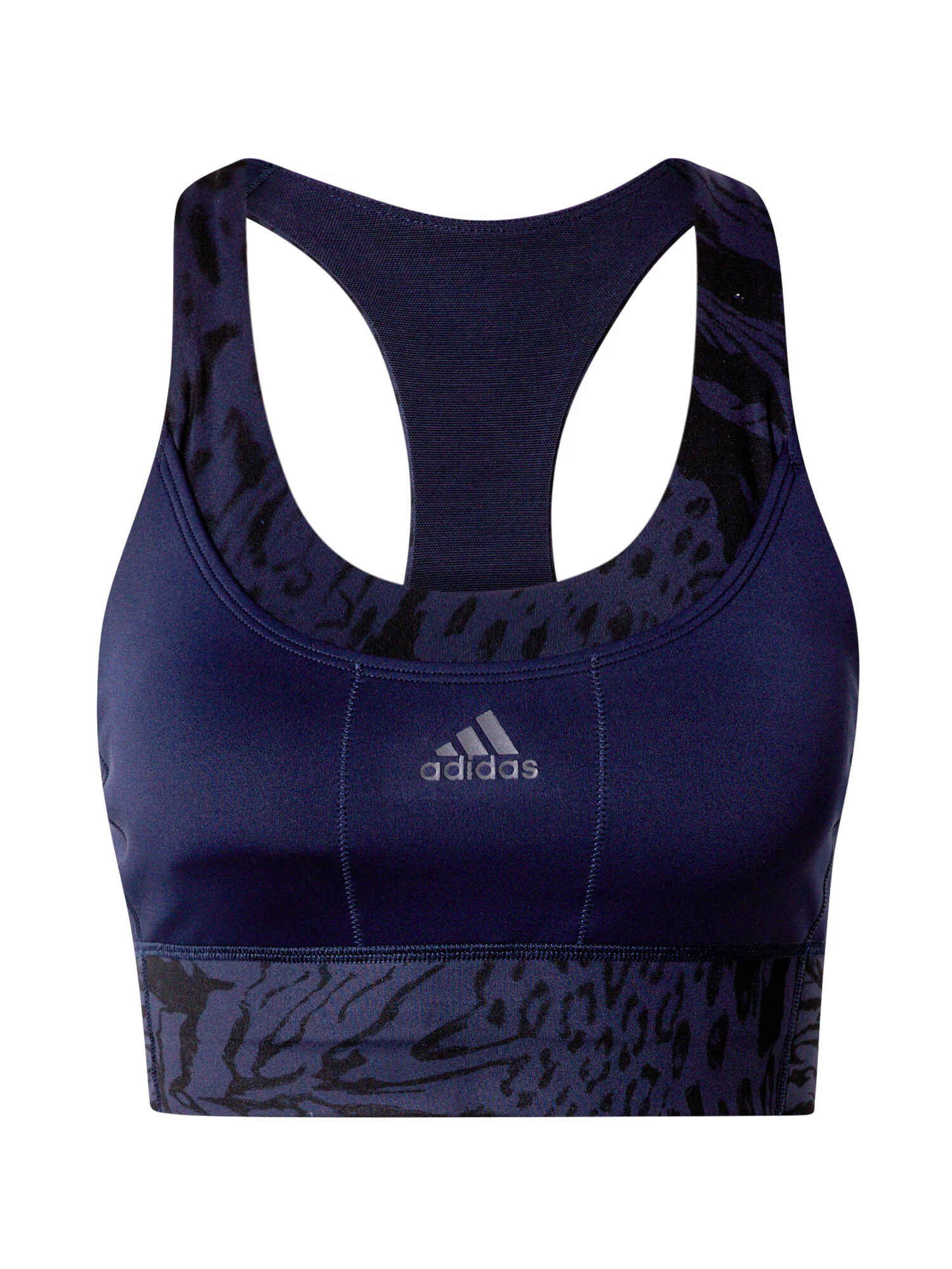 ADIDAS SPORTSWEAR Αθλητικό σουτιέν 'Medium Support Print' μπλε / μαύρο - Pepit.gr