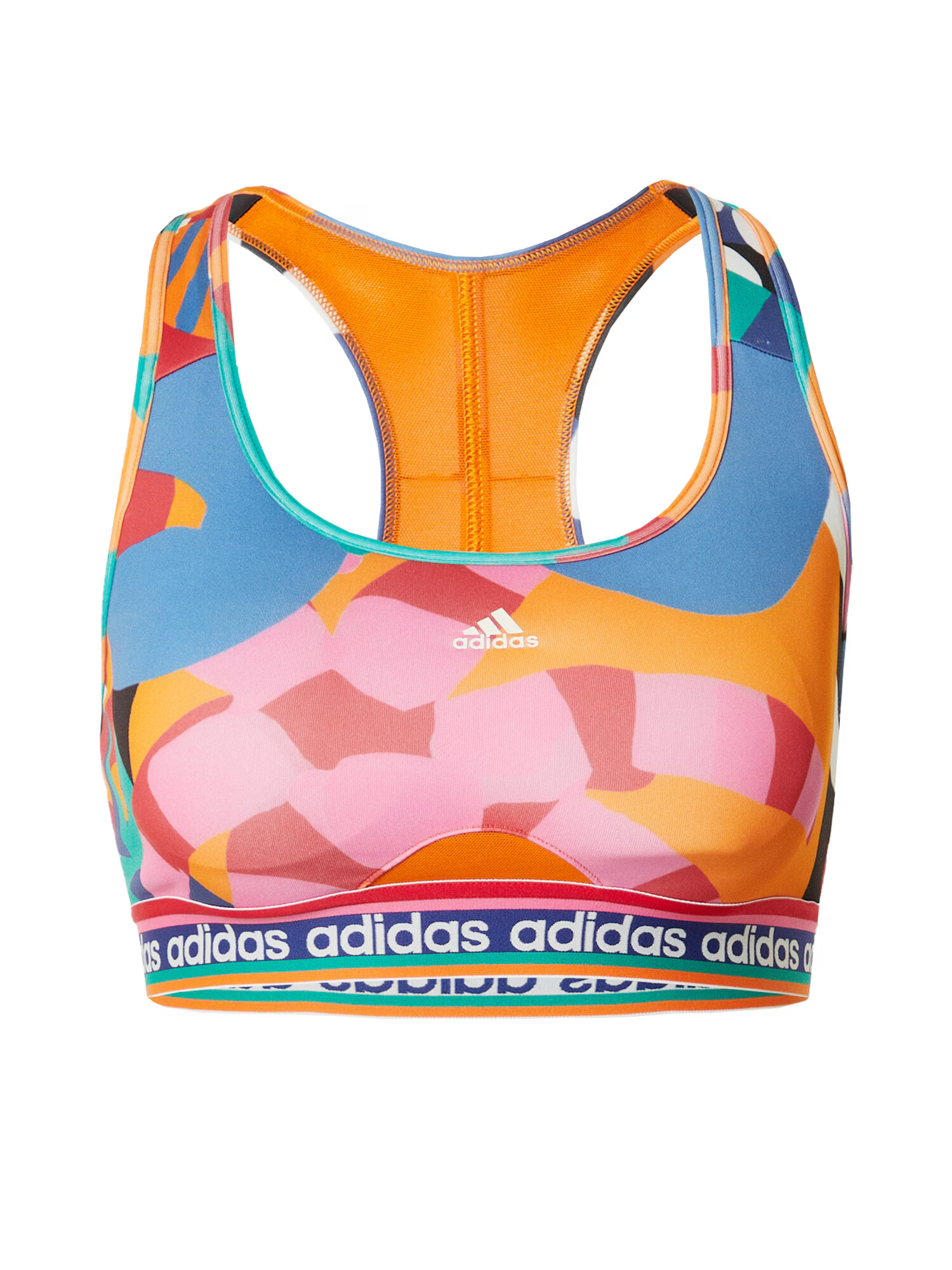 ADIDAS SPORTSWEAR Αθλητικό σουτιέν 'Farm Rio Medium-Support' μπλε / σμαραγδί / πορτοκαλί / ροζ - Pepit.gr