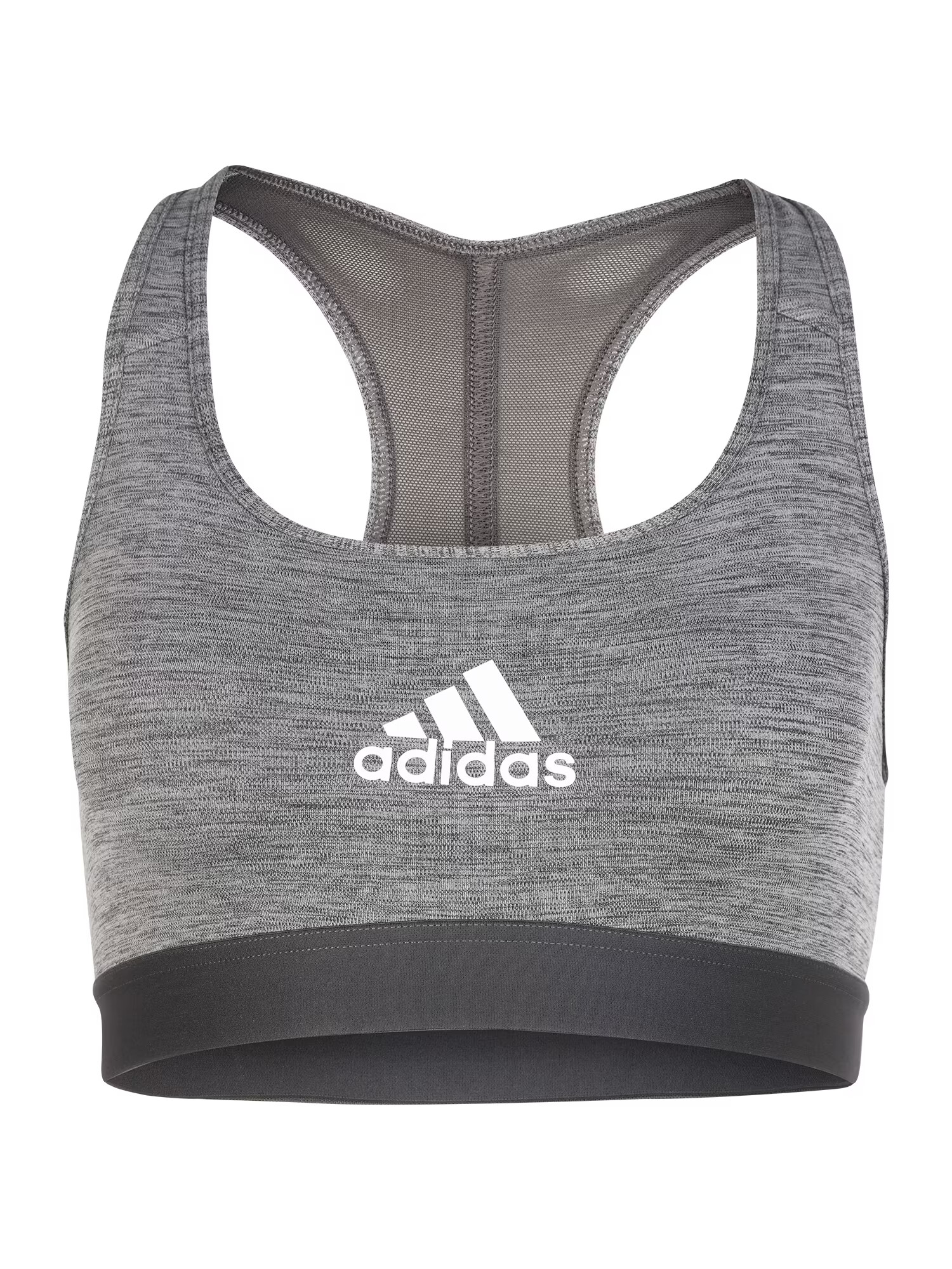 ADIDAS SPORTSWEAR Αθλητικό σουτιέν 'Powerreact Medium-Support' σκούρο γκρι / γκρι μελανζέ / λευκό - Pepit.gr