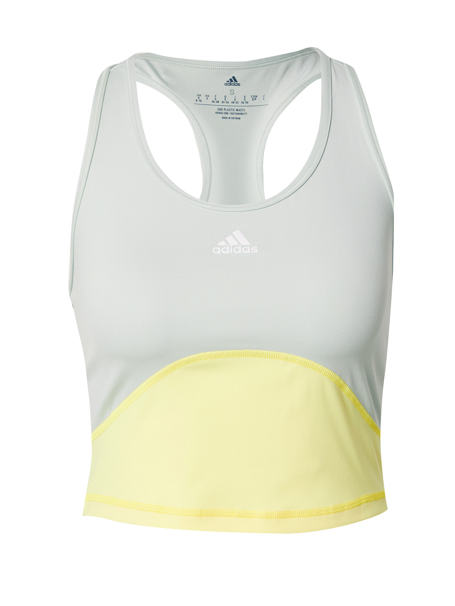 ADIDAS SPORTSWEAR Αθλητικό τοπ 'Aeroready Train Hiit ' λάιμ / γκρι καπνού / λευκό - Pepit.gr