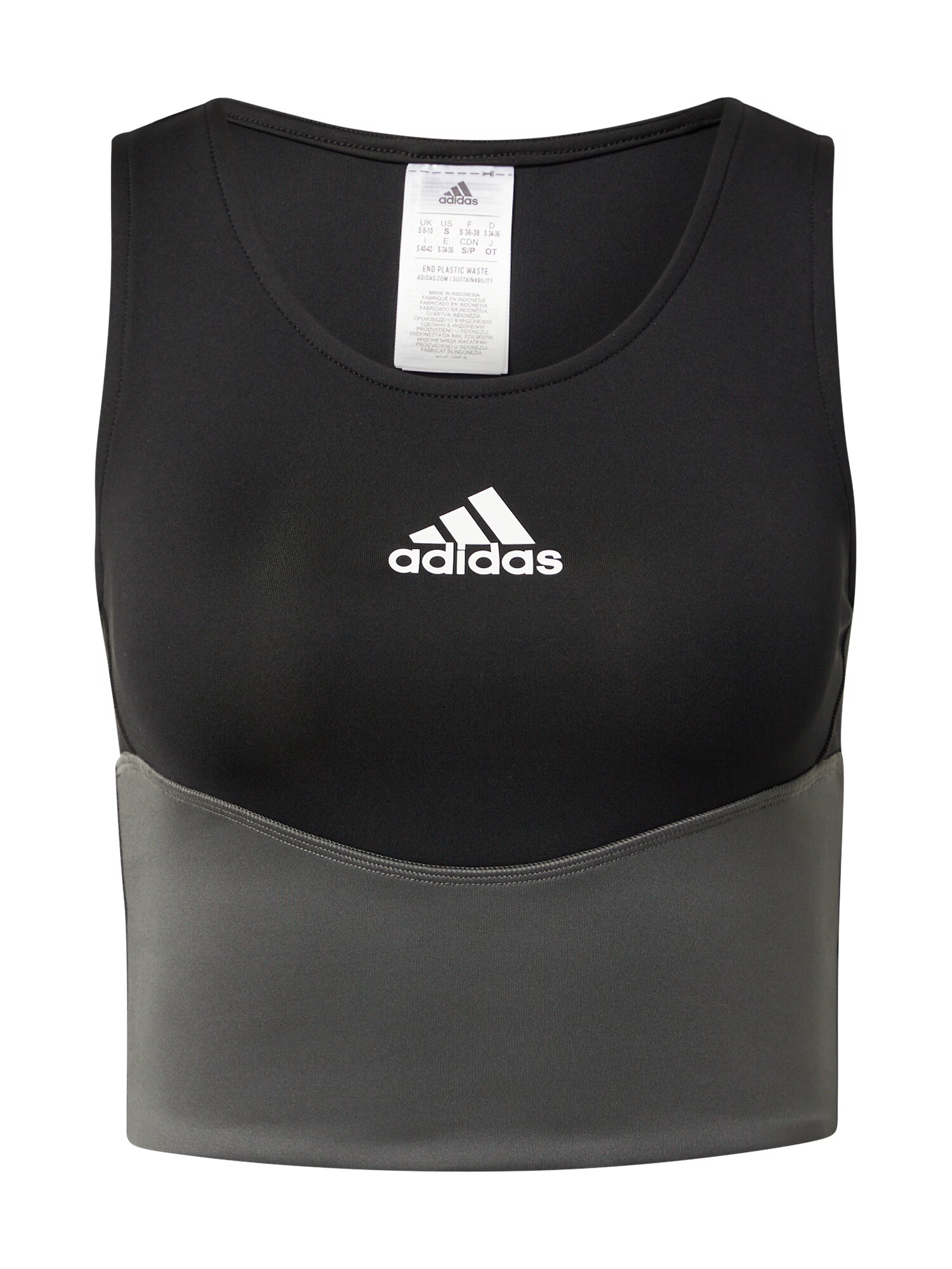 ADIDAS SPORTSWEAR Αθλητικό τοπ 'Core' γκρι / μαύρο / λευκό - Pepit.gr