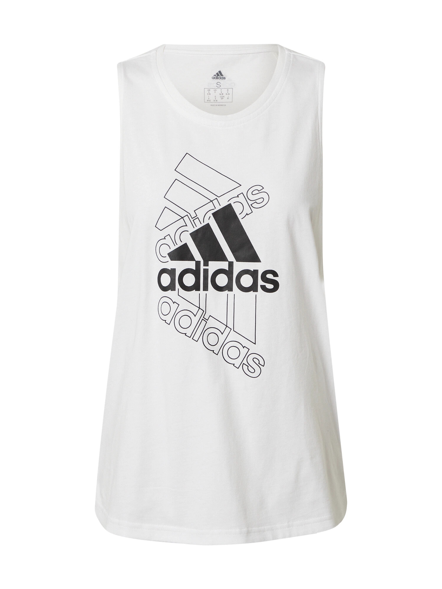 ADIDAS SPORTSWEAR Αθλητικό τοπ μαύρο / λευκό - Pepit.gr