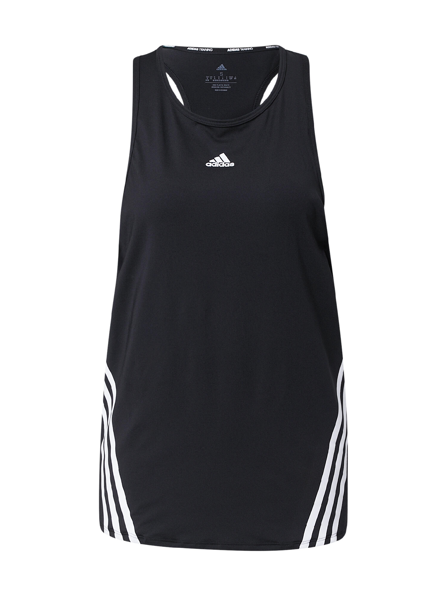 ADIDAS SPORTSWEAR Αθλητικό τοπ μαύρο / λευκό - Pepit.gr