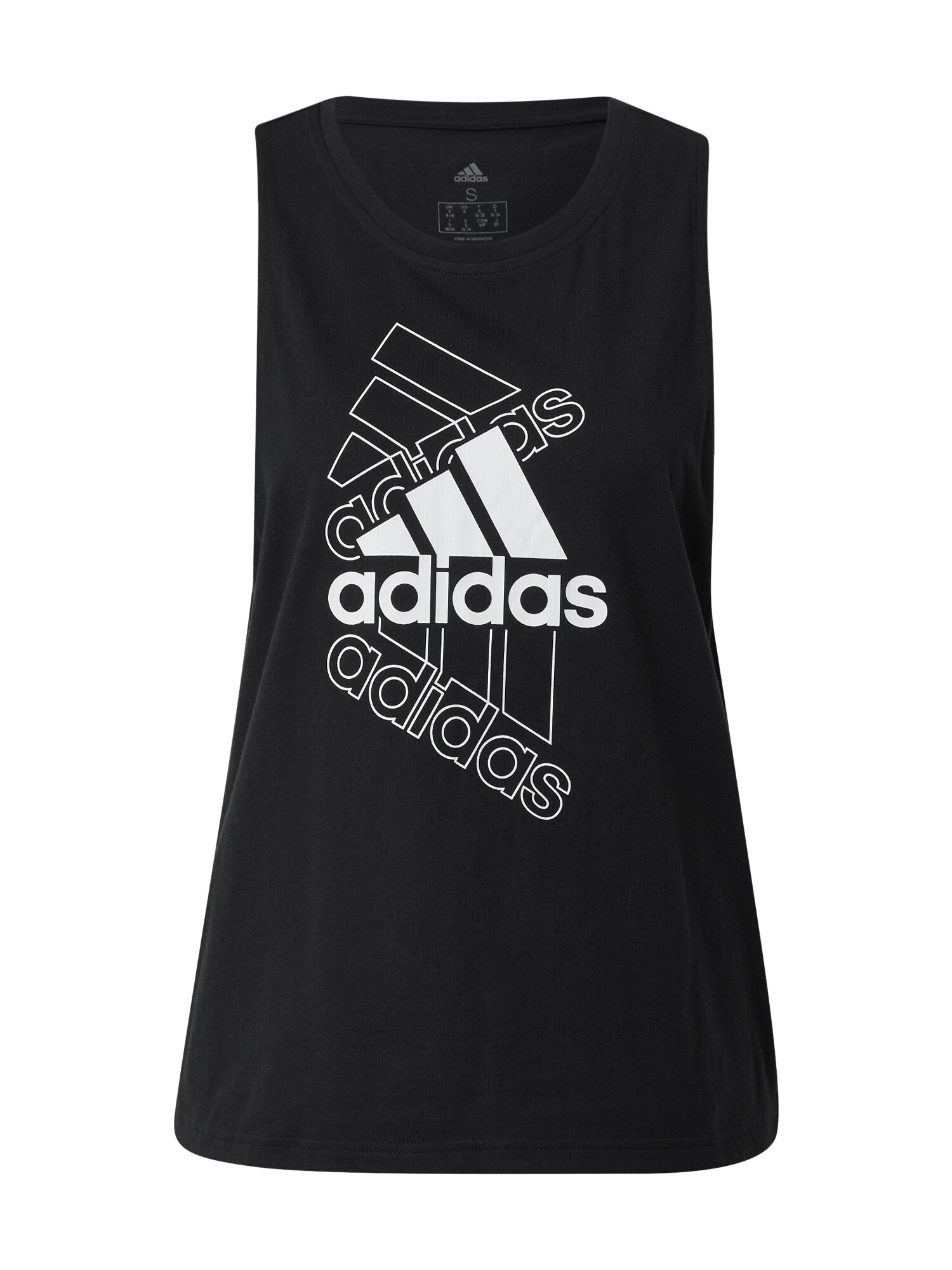 ADIDAS SPORTSWEAR Αθλητικό τοπ μαύρο / λευκό - Pepit.gr