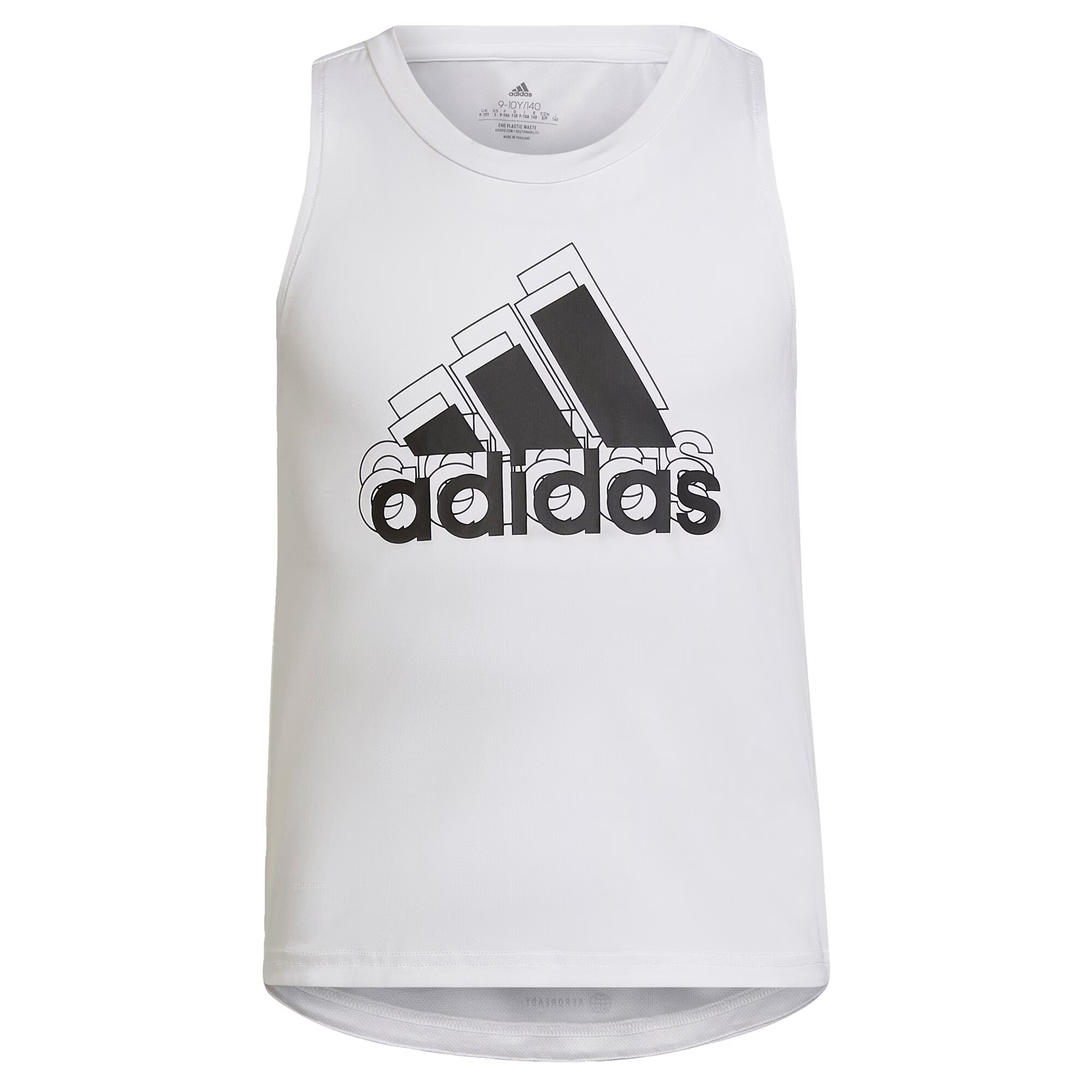 ADIDAS SPORTSWEAR Αθλητικό τοπ μαύρο / λευκό - Pepit.gr