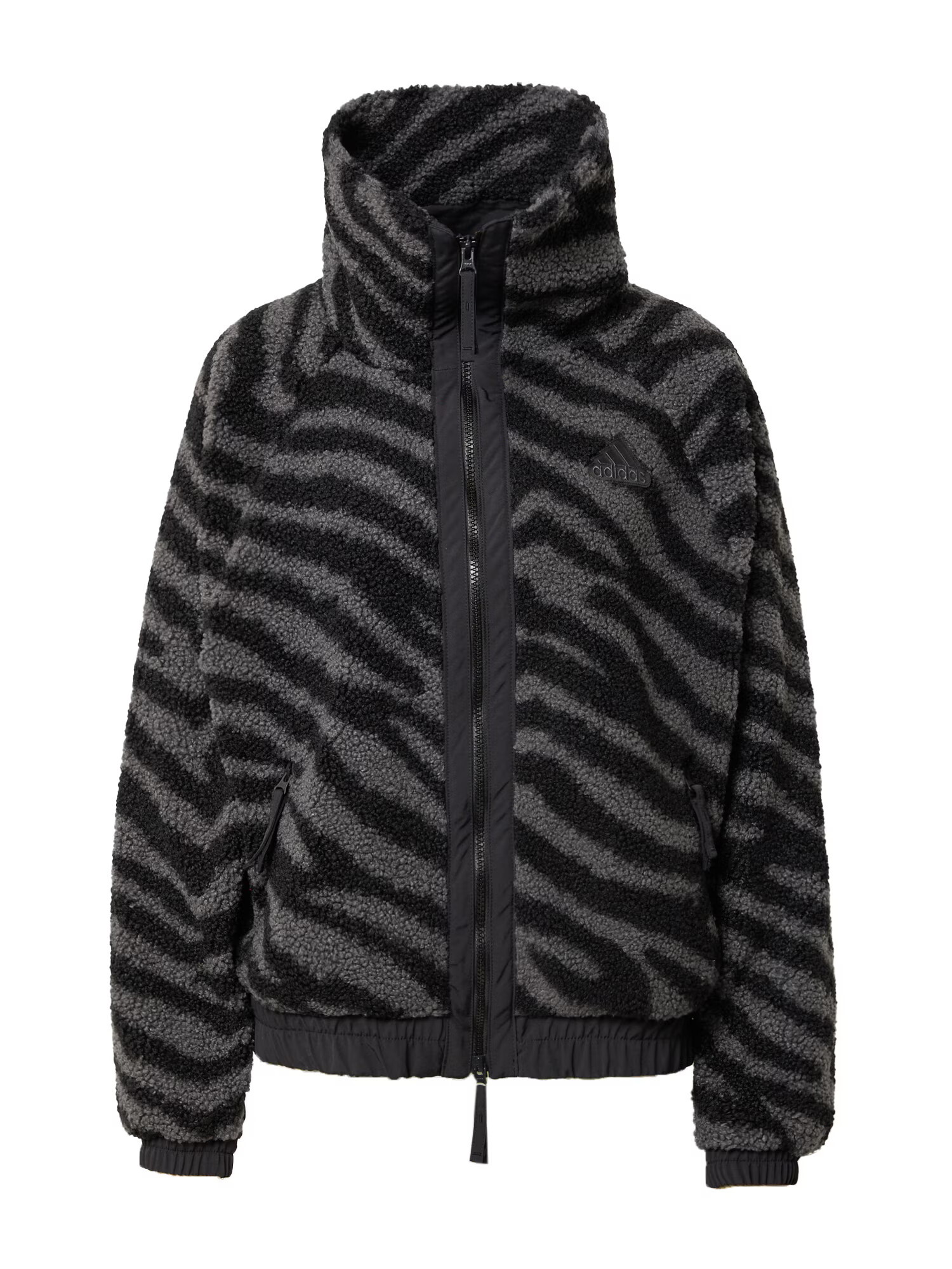 ADIDAS SPORTSWEAR Λειτουργική ζακέτα φλις 'Hyperglam Fleece Zebra' γκρι / μαύρο - Pepit.gr