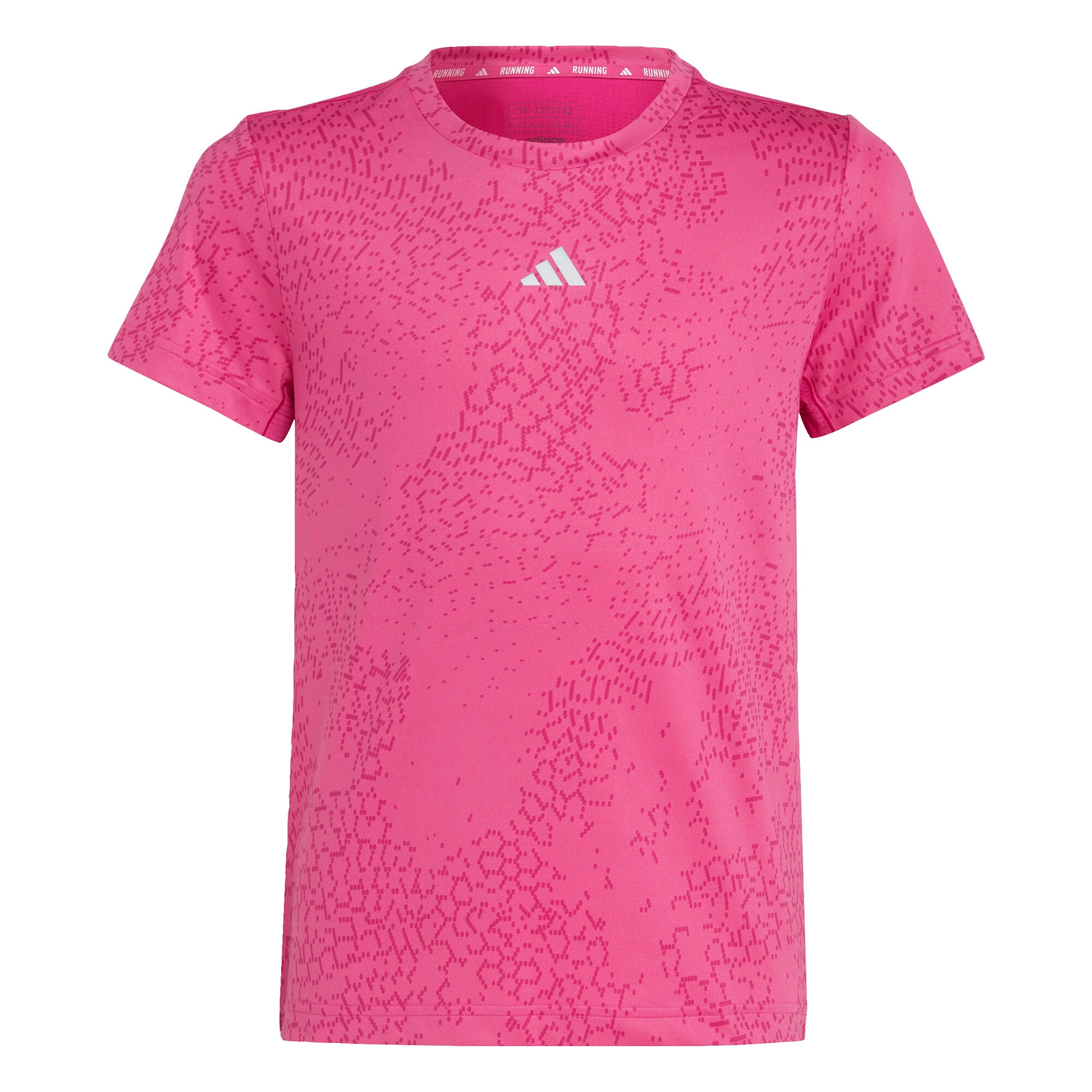 ADIDAS SPORTSWEAR Λειτουργικό μπλουζάκι 'Aeroready 3-Stripes Allover Print' γκρι / φούξια / σκούρο ροζ - Pepit.gr